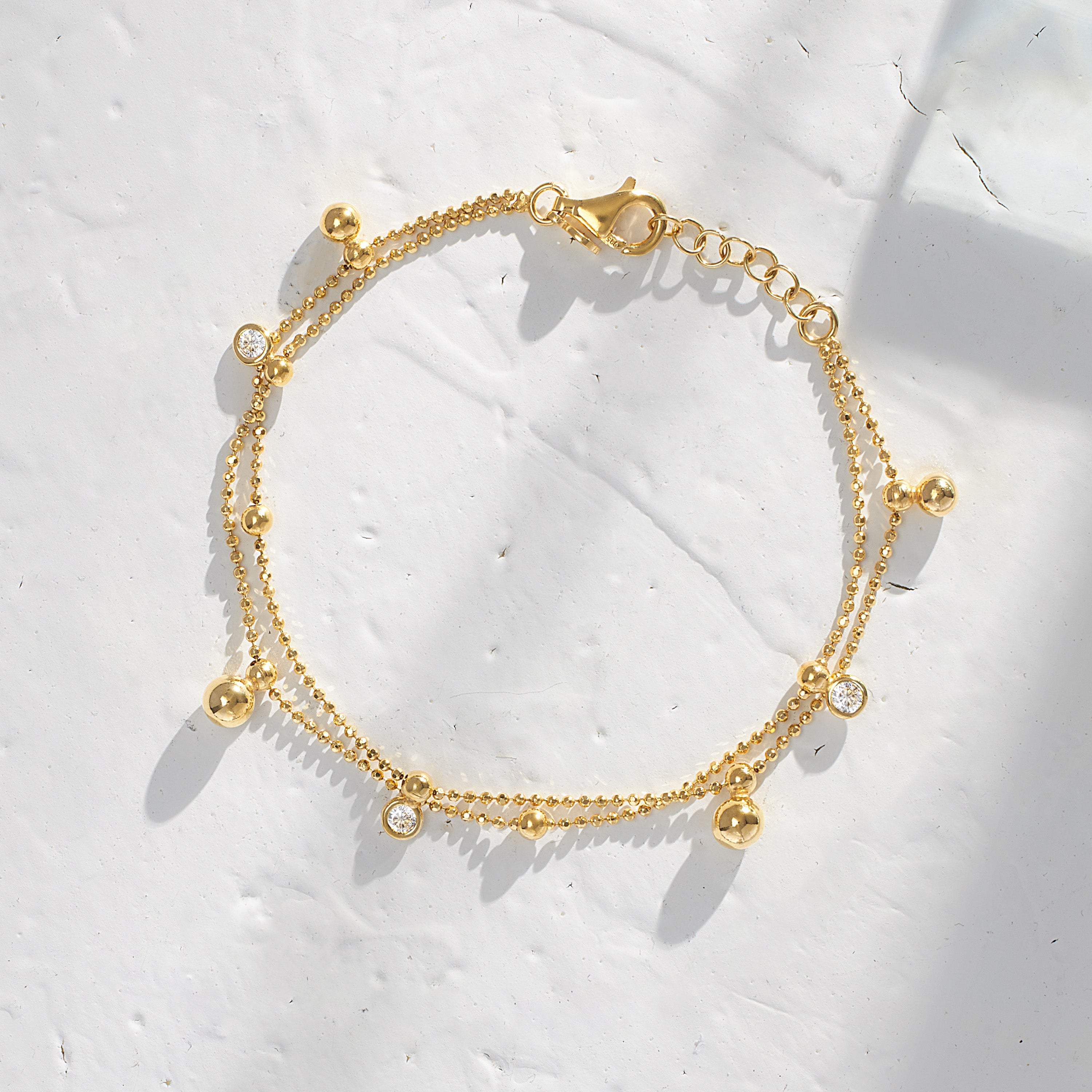 beaded gold bracelet