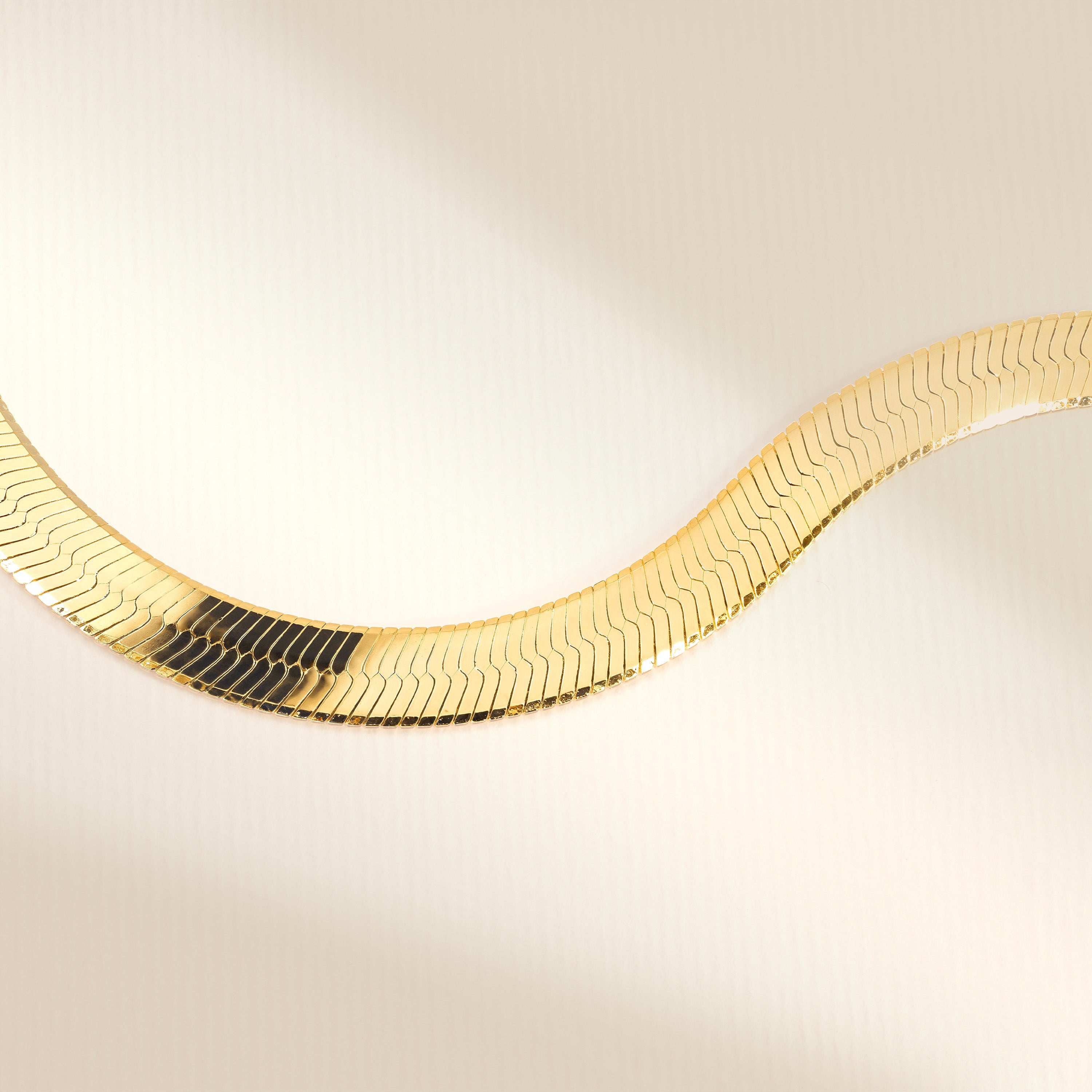 Bold Herringbone Chain Necklace