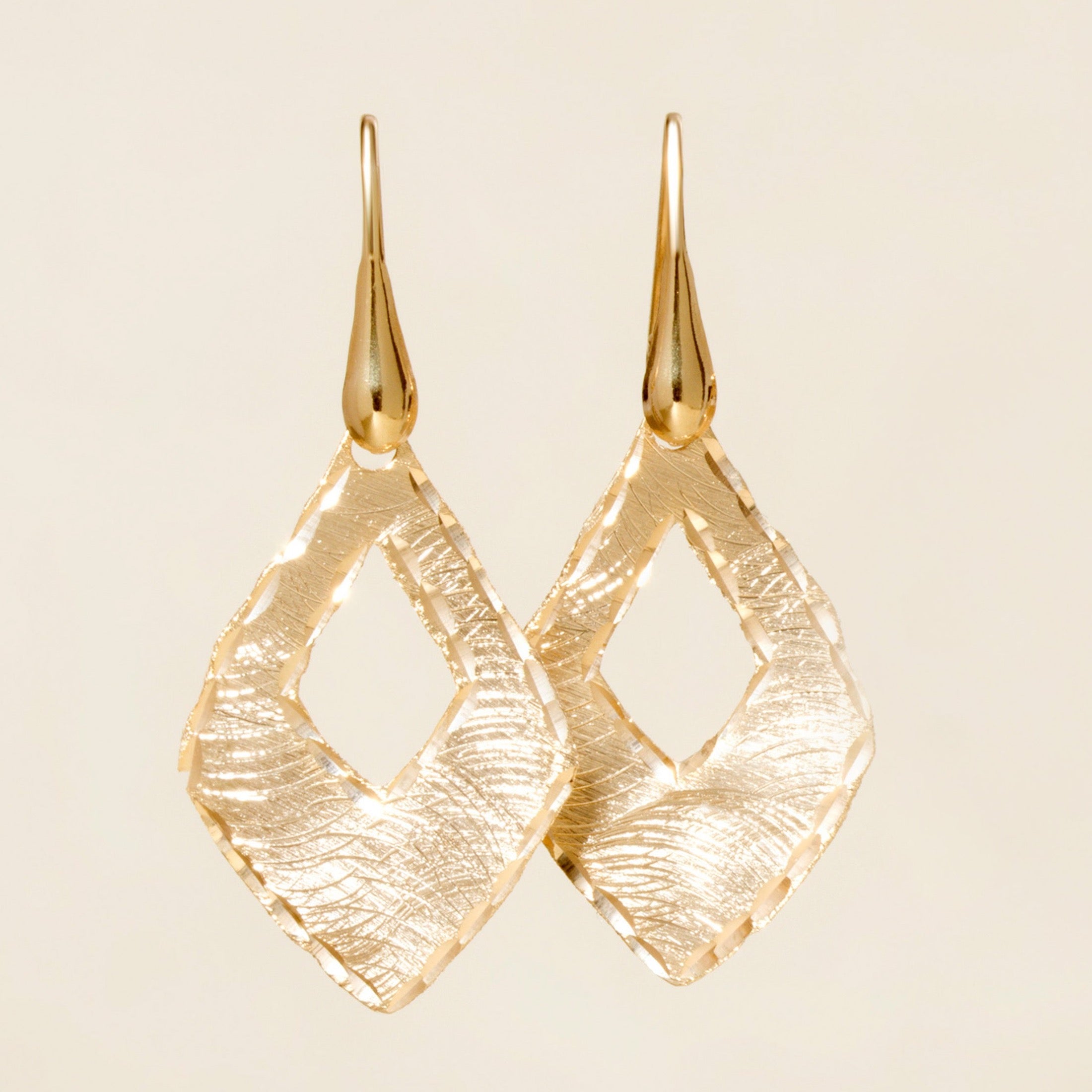 Textural Marquise Drop Earrings