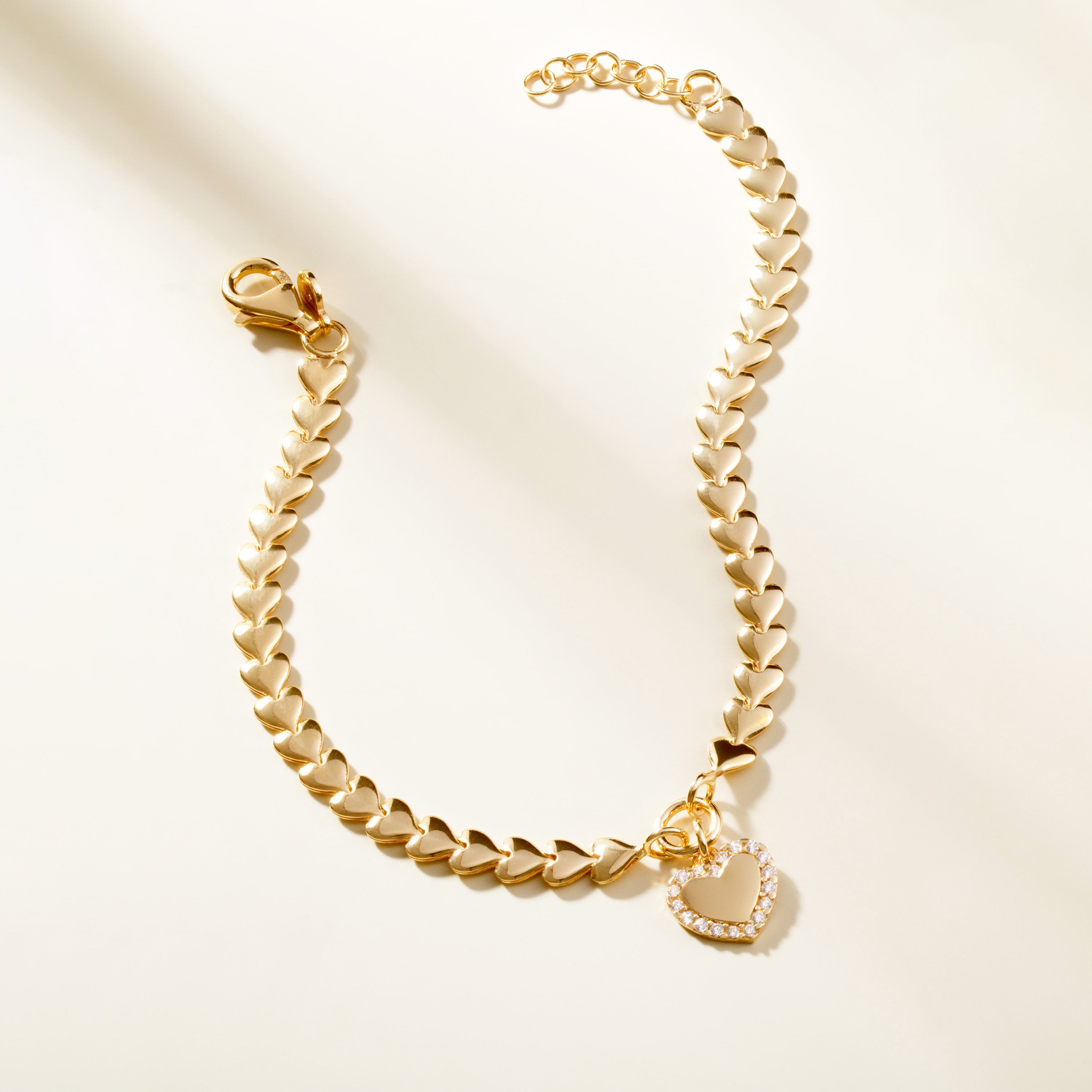 Paradiso Heart Link Charm Bracelet