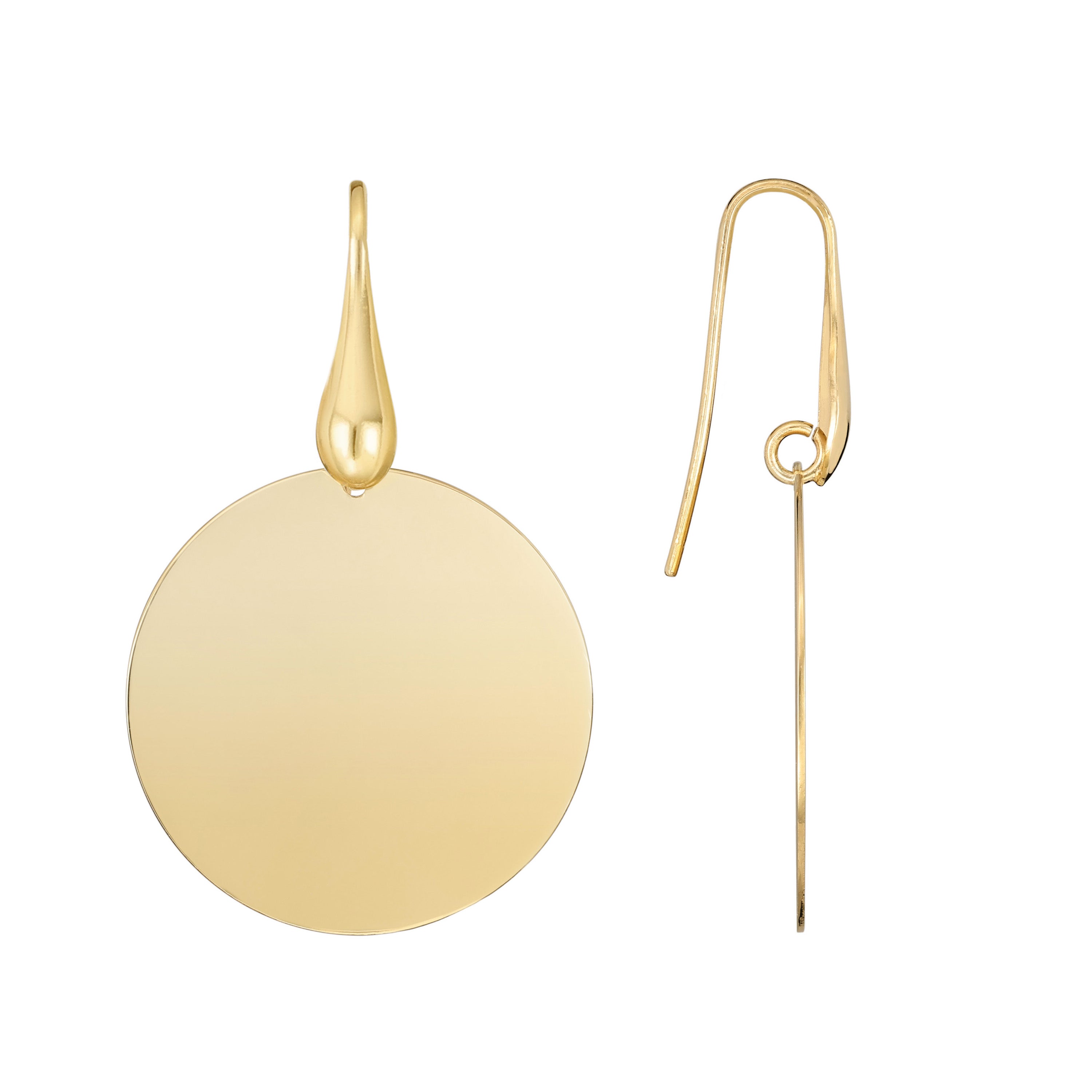 Bold Disc Drop Earring