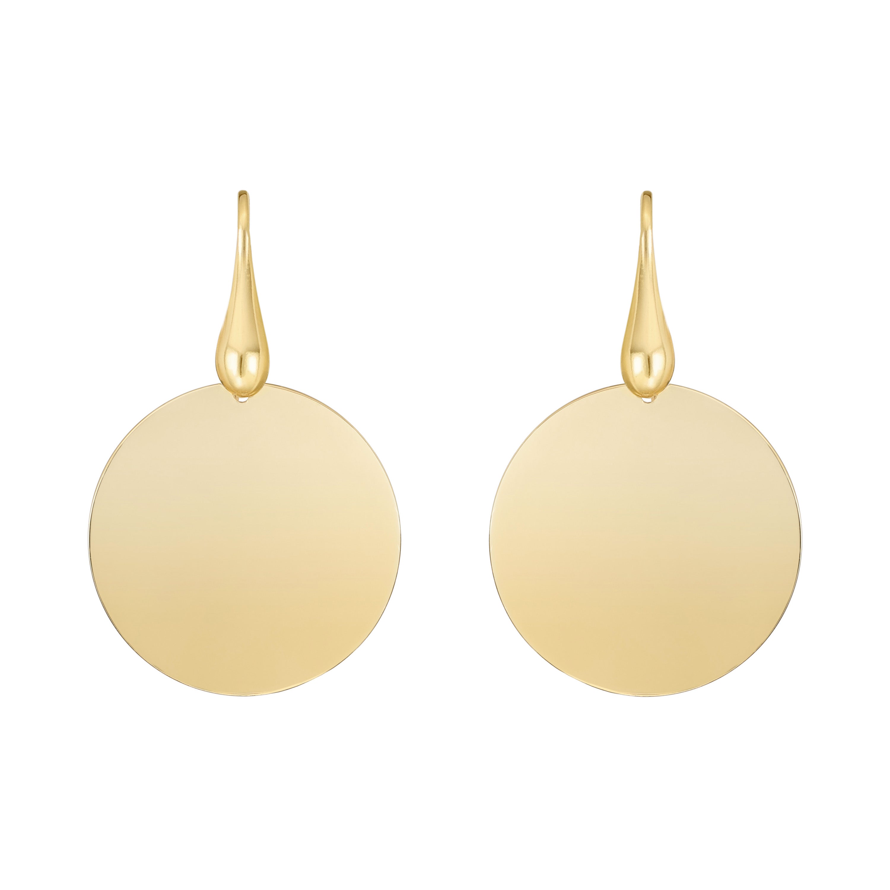 Bold Disc Drop Earring