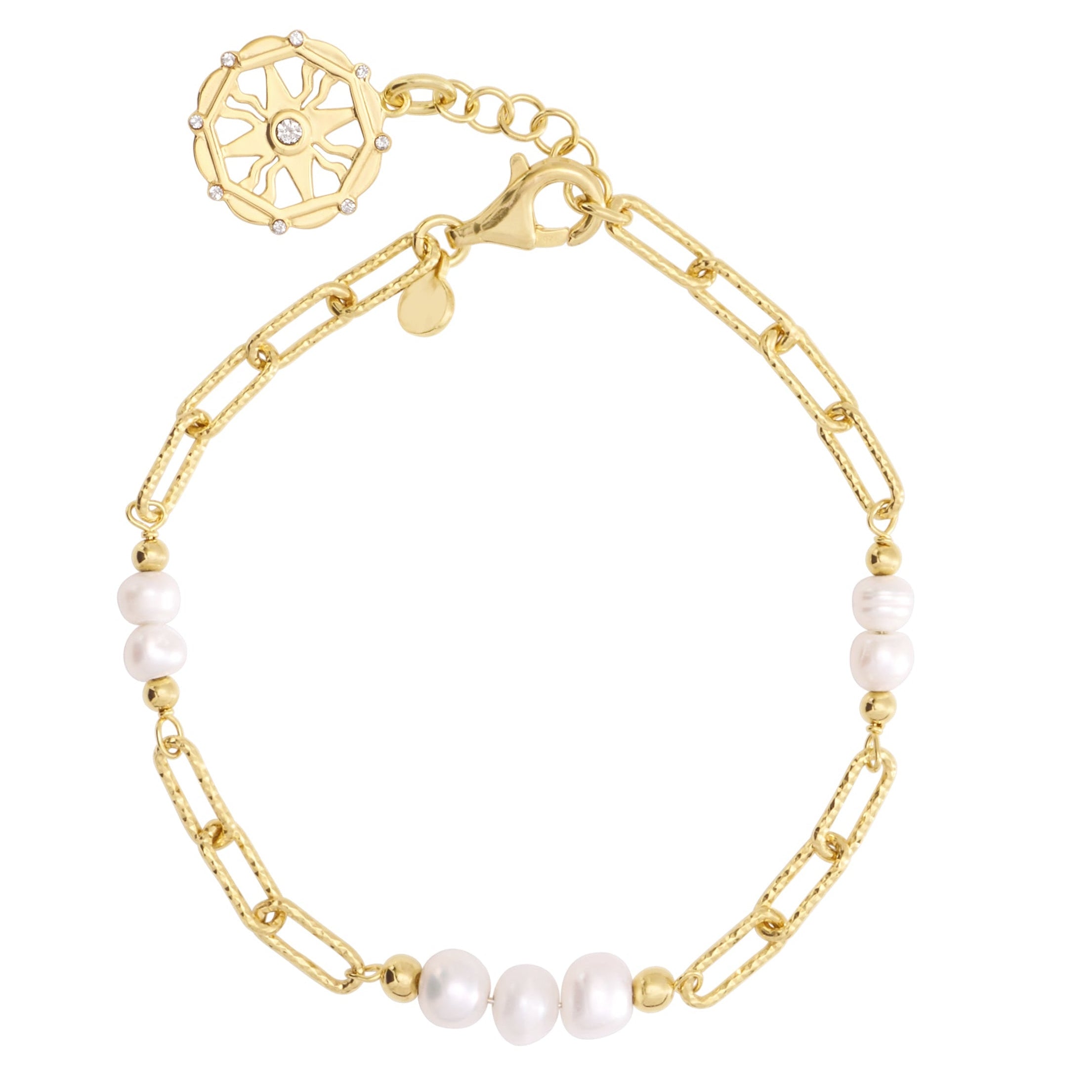 Isabella Pearl Chain Link Bracelet