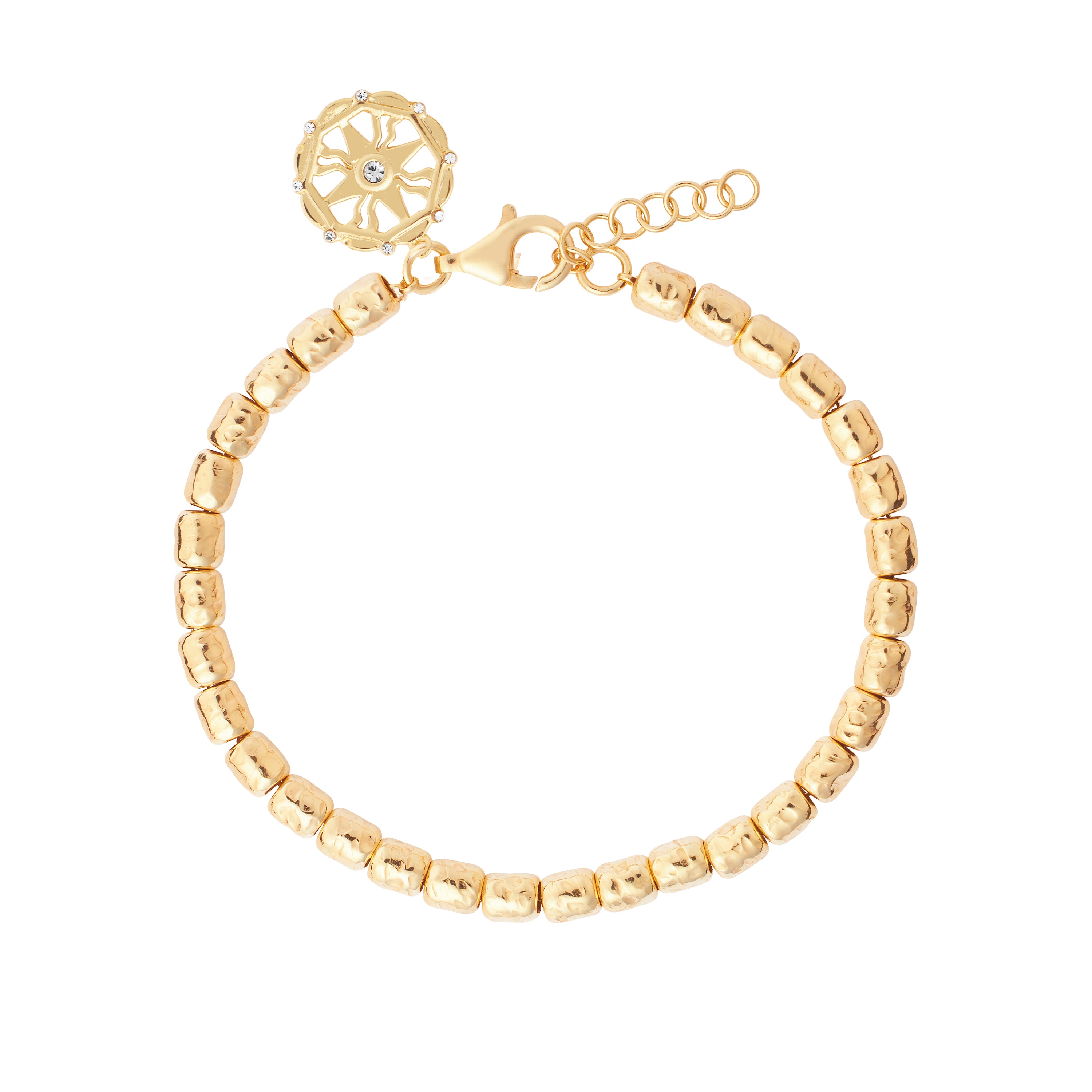 Cara Hammered Bead Bracelet