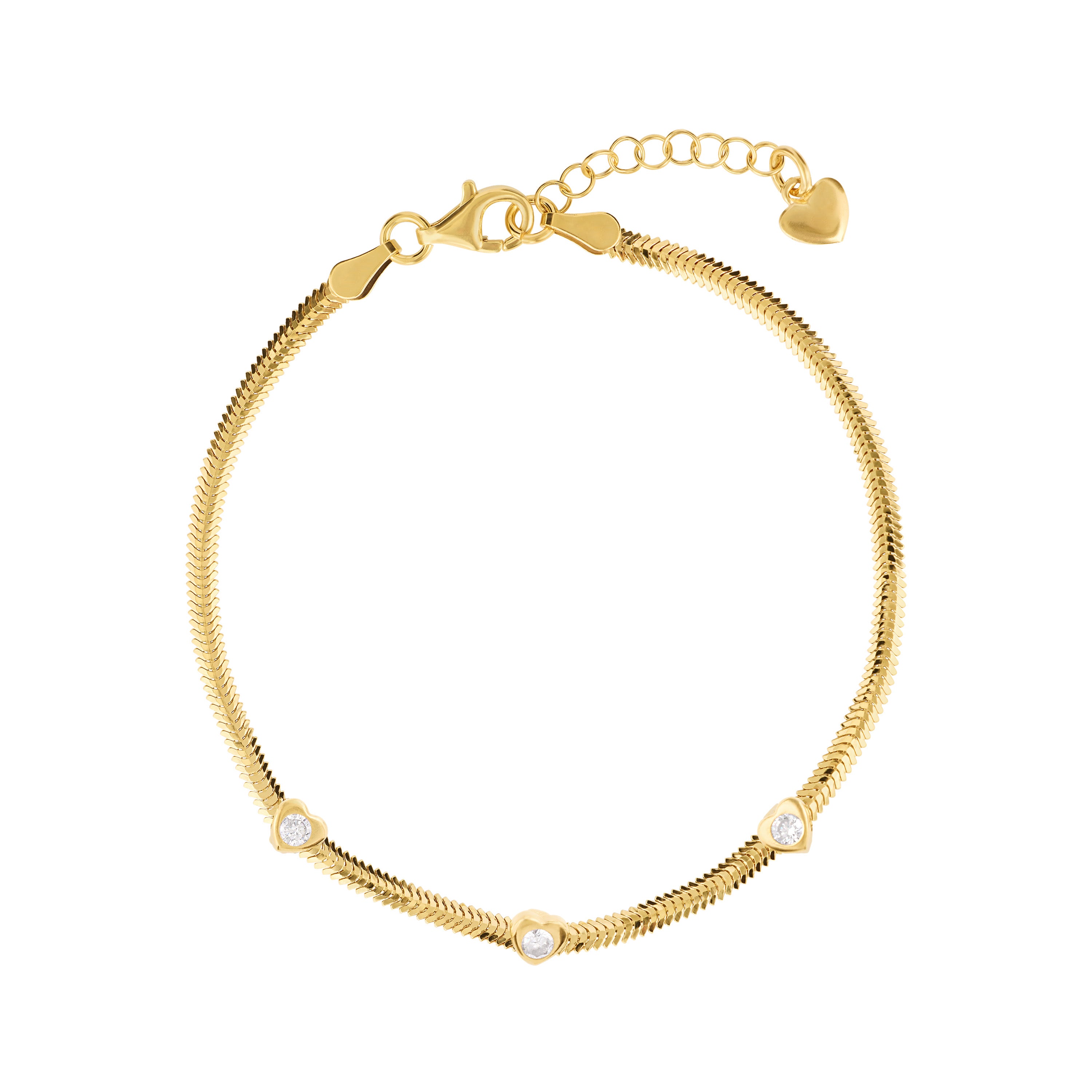 Brillante Filo Thin Herringbone Bracelet