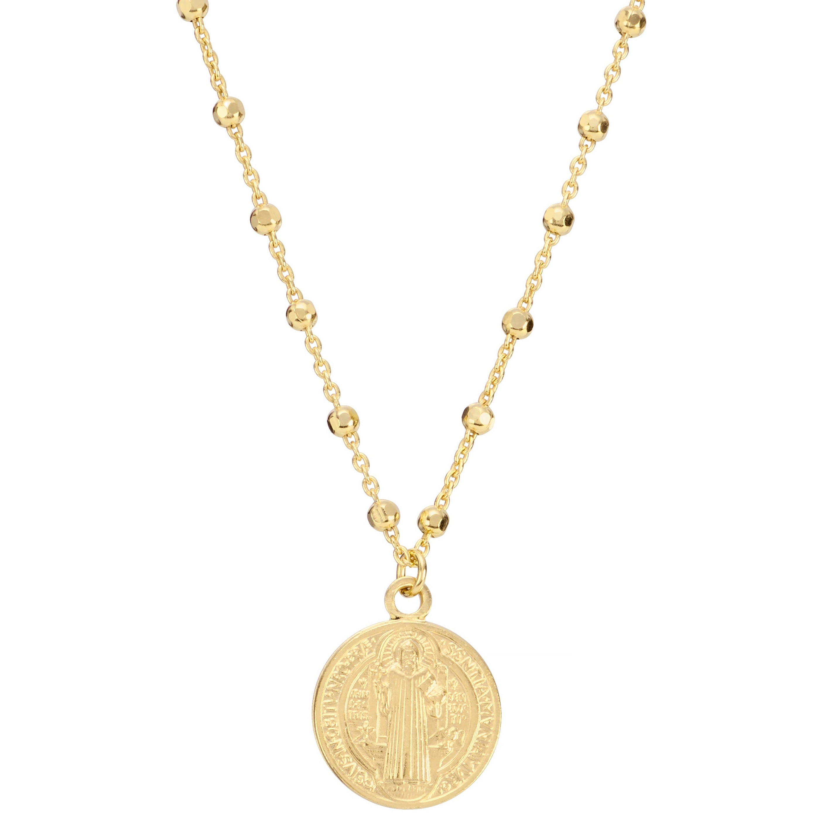 St. Benedict Coin Pendant Necklace