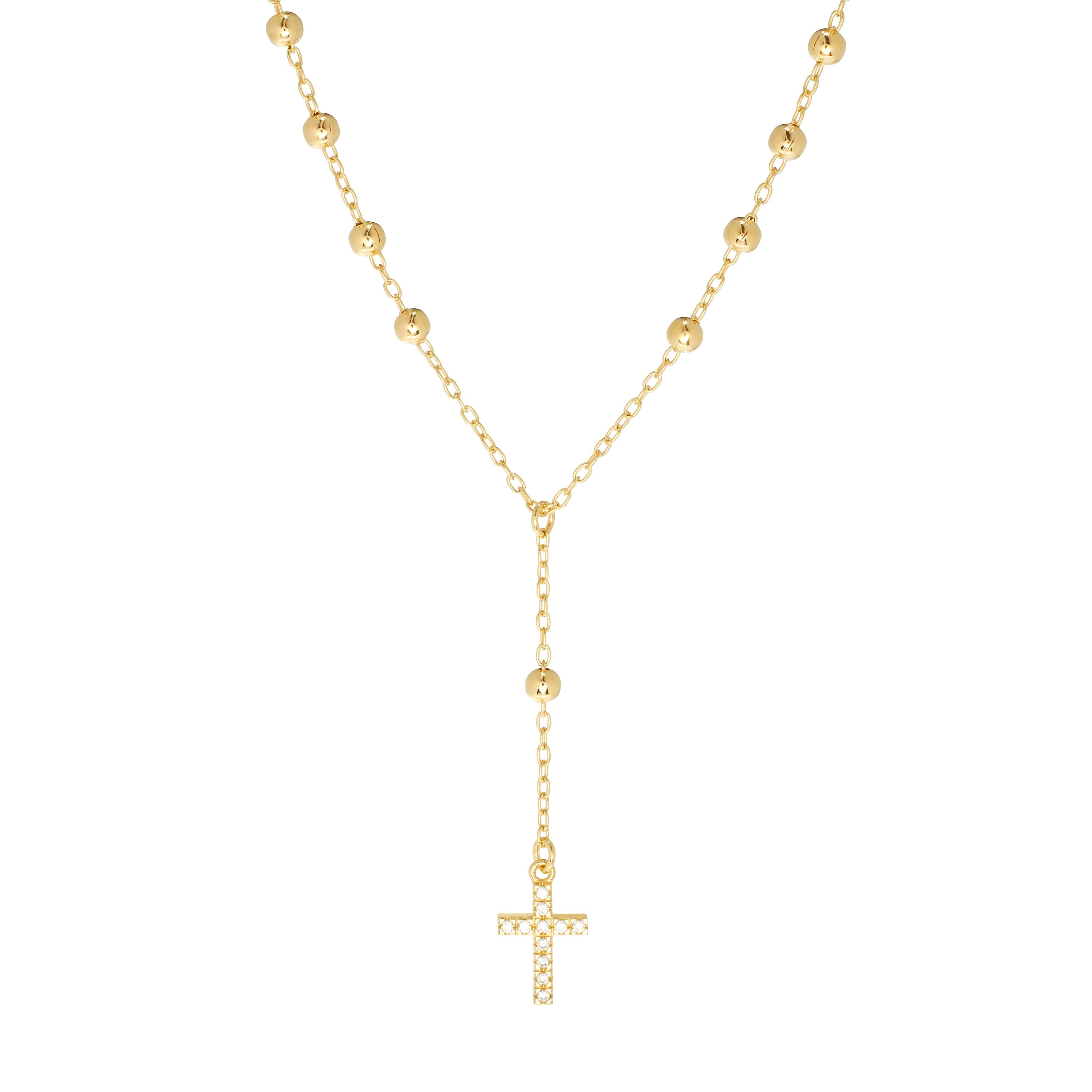 Beaded Rosary Necklace