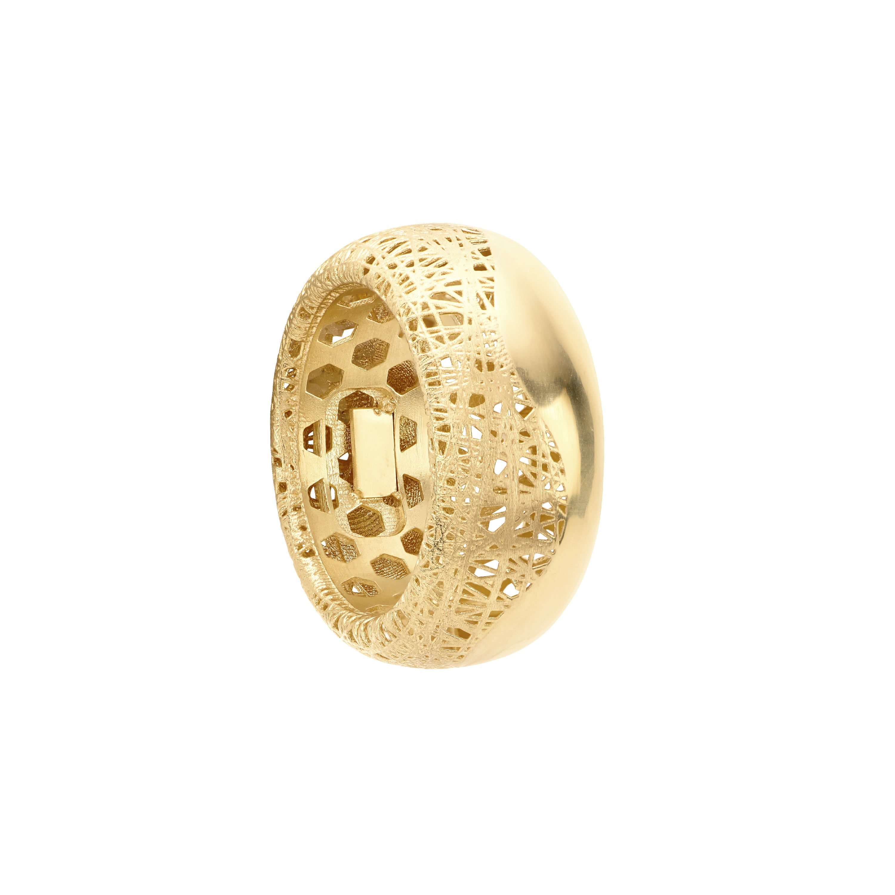 Dual High Polish Filigree Ring