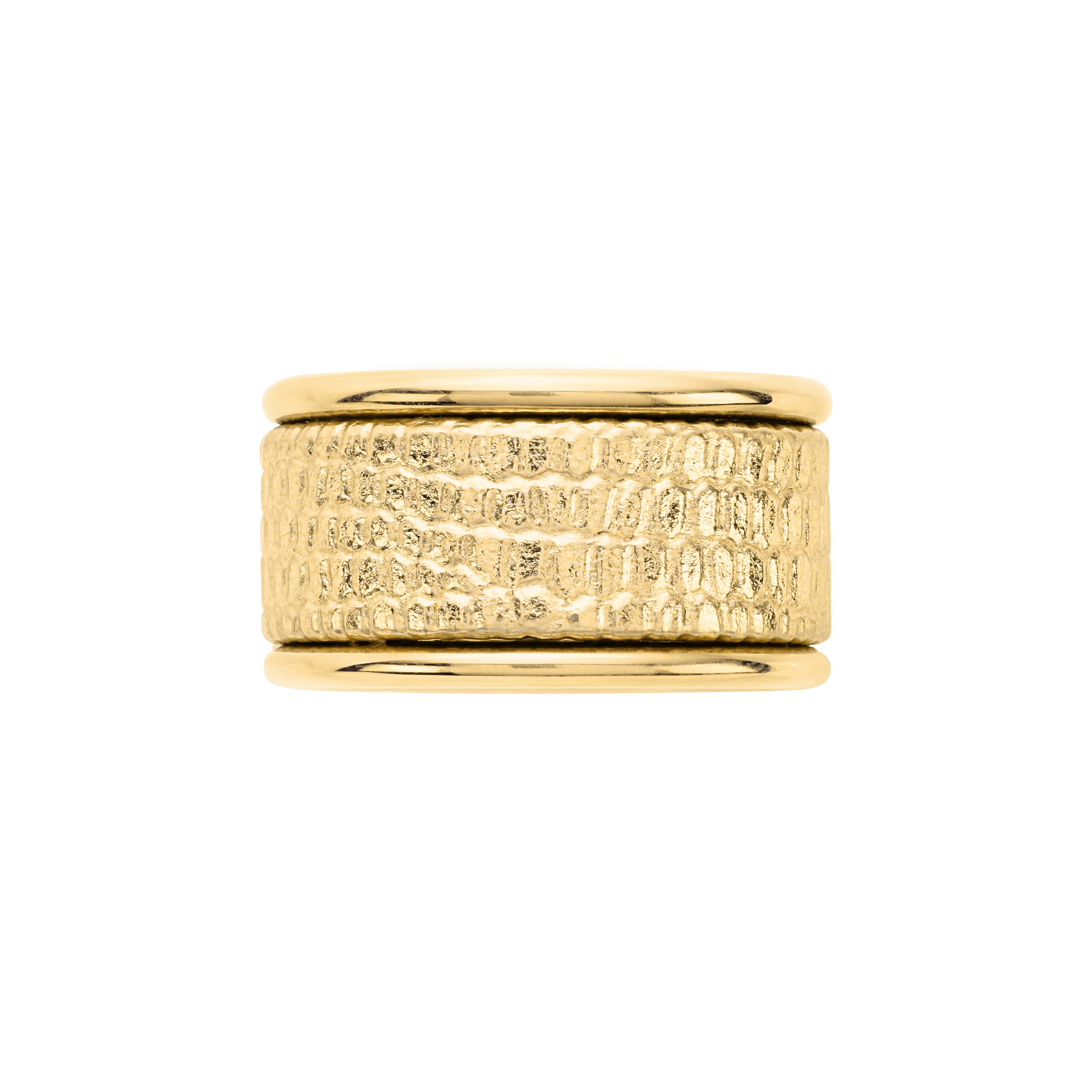 Gold Shiny Textured Ring