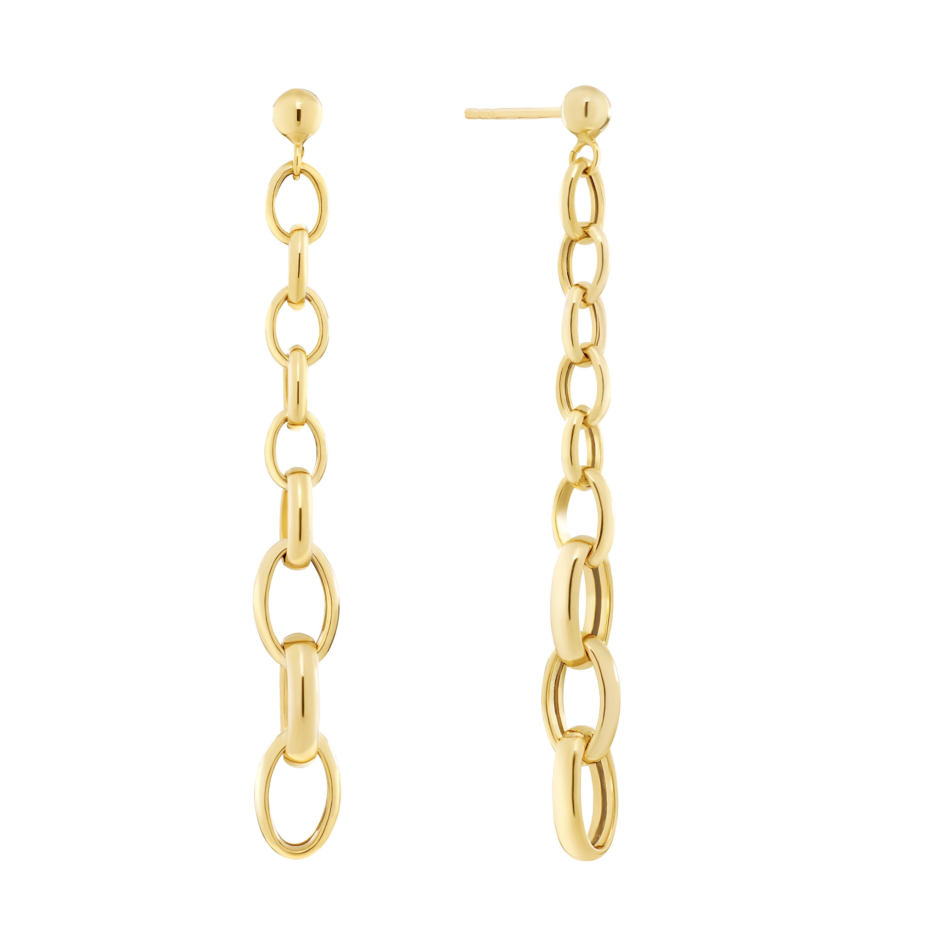 Graduated Links Drop Earring