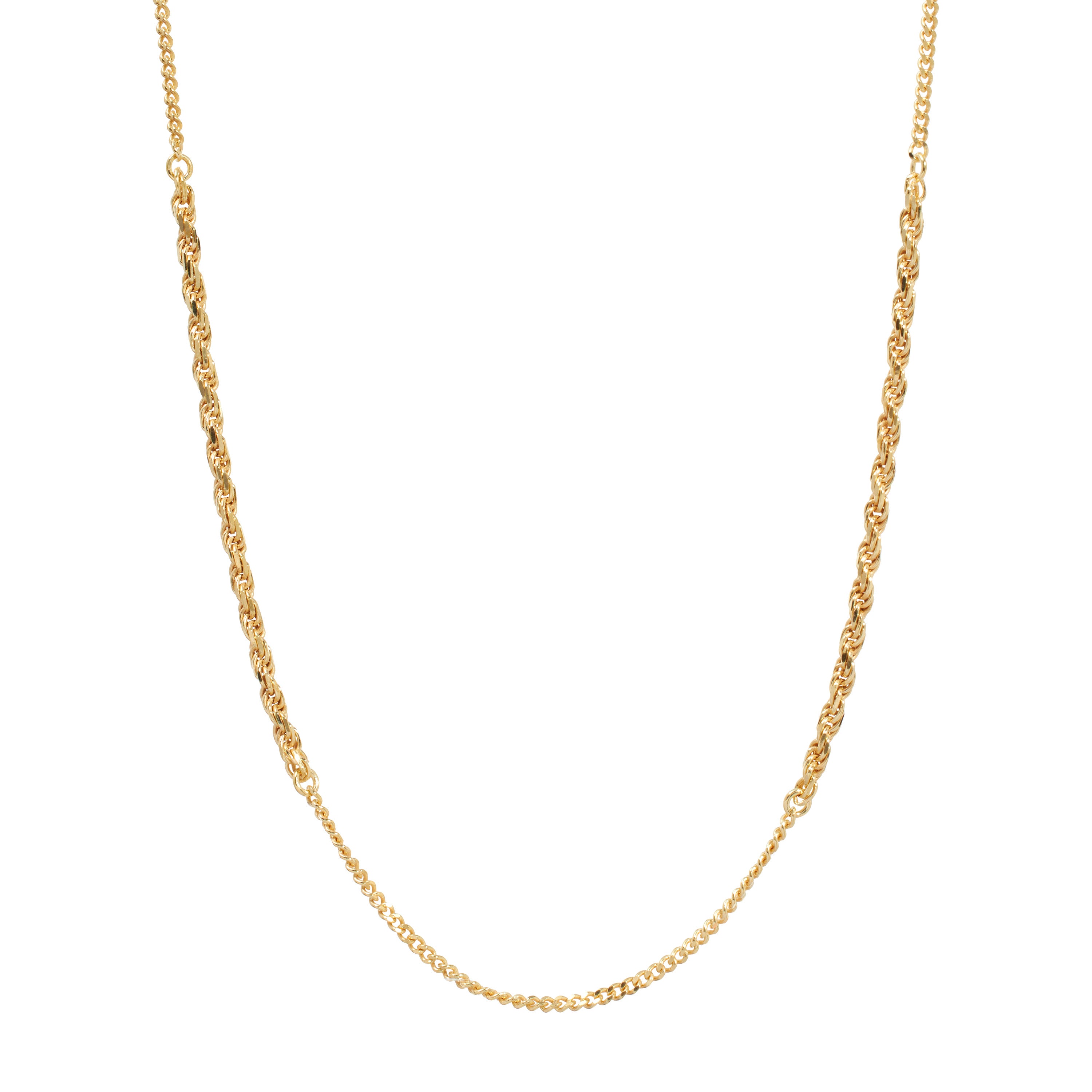 Dual Rope Curb Chain Necklace