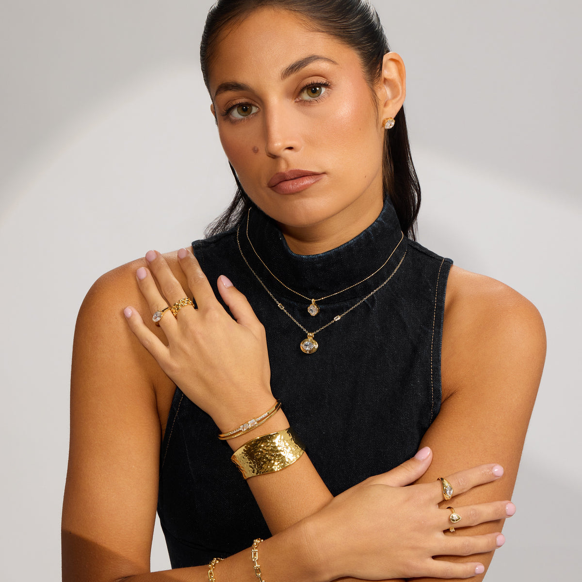 Alessia Classic Baguette Cuff Bracelet