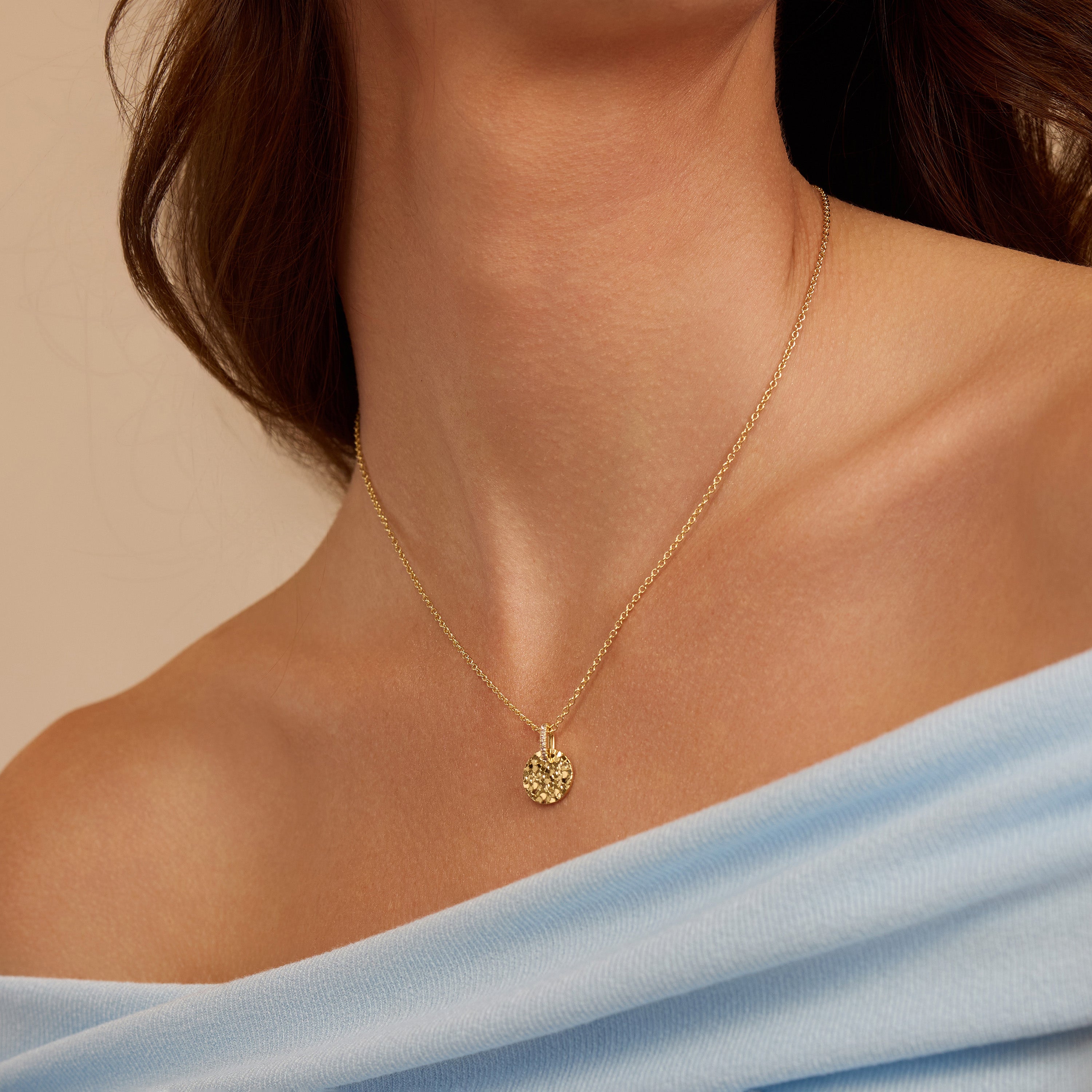 Golden Mirage Disc Necklace
