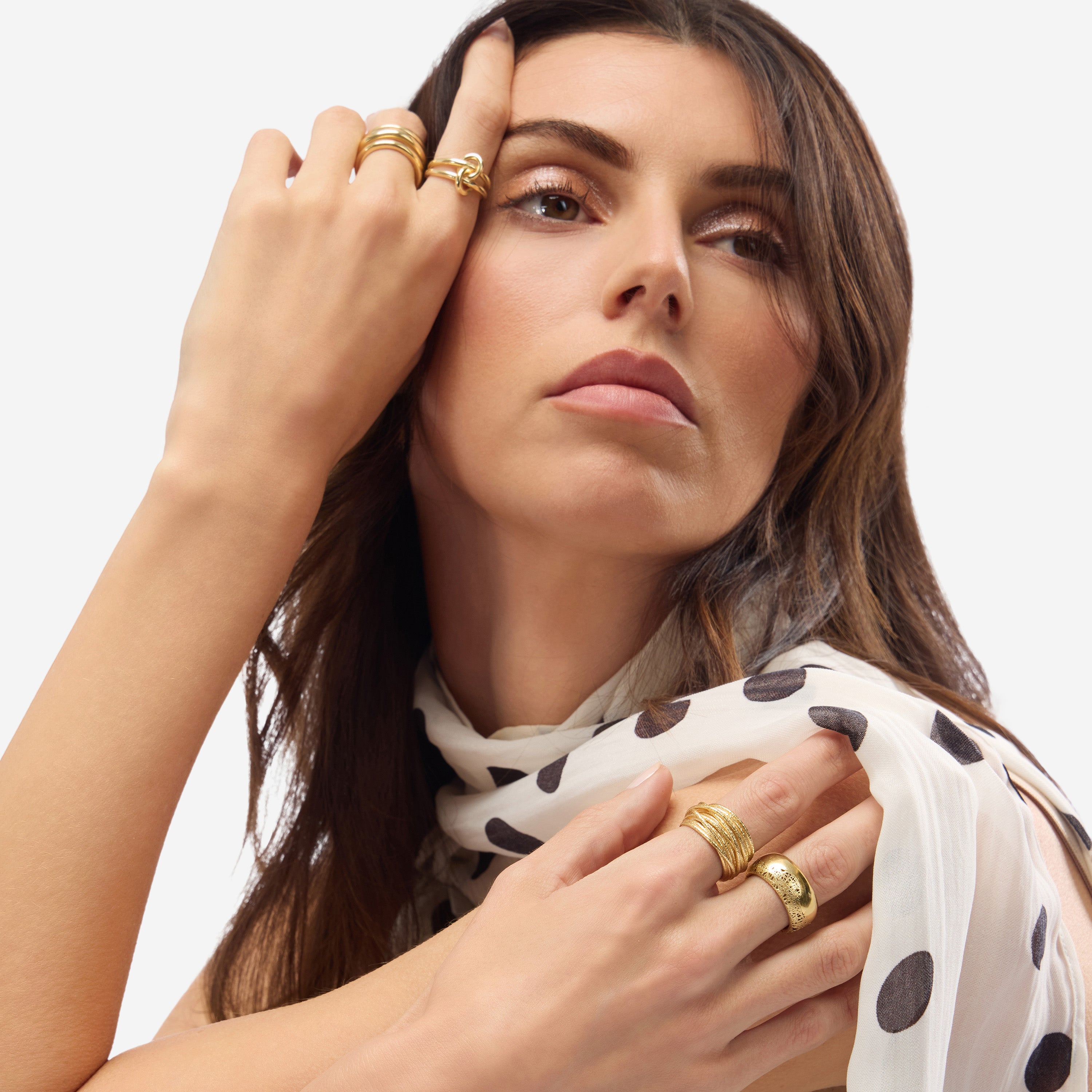 Dual High Polish Filigree Ring