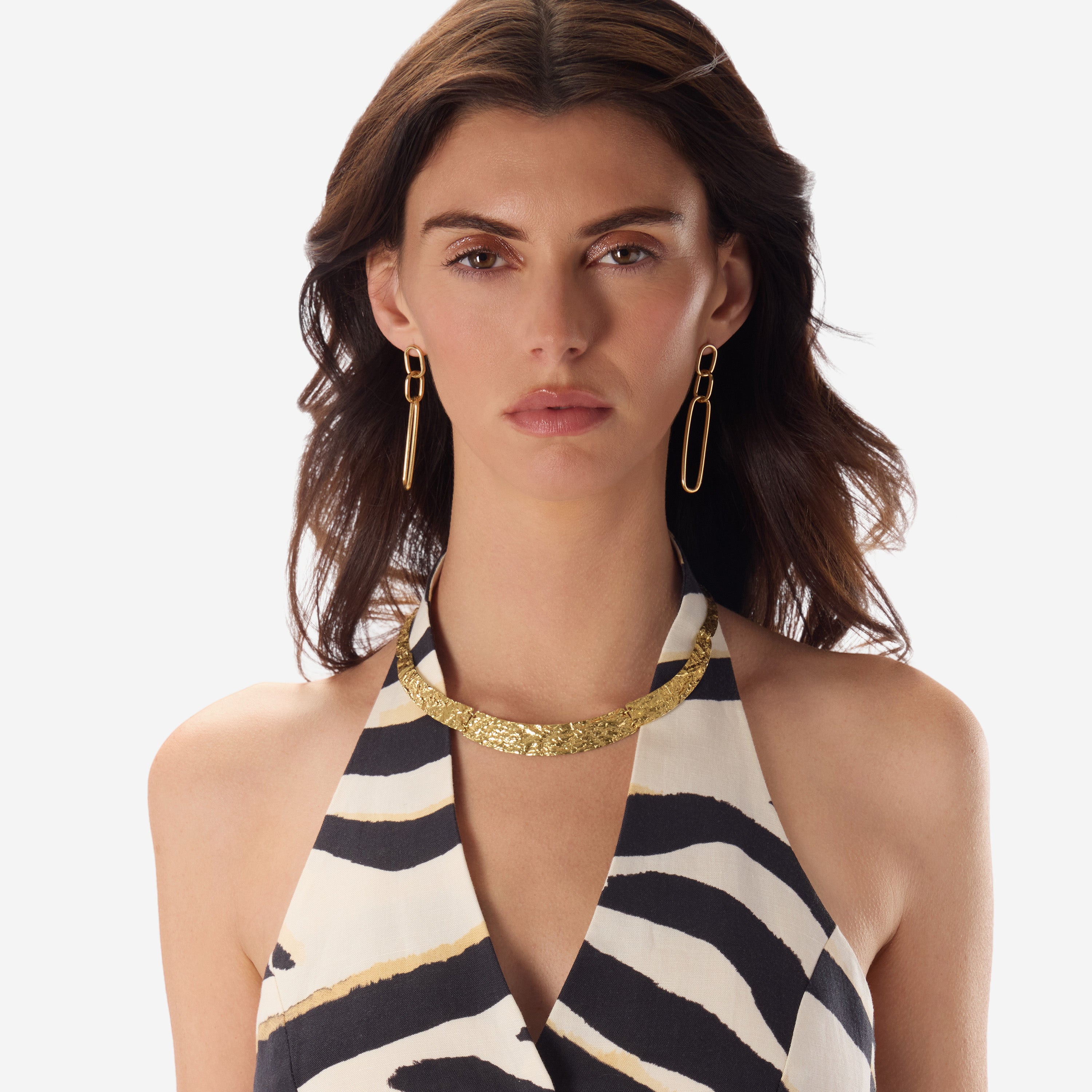 Triple Link Drop Earring