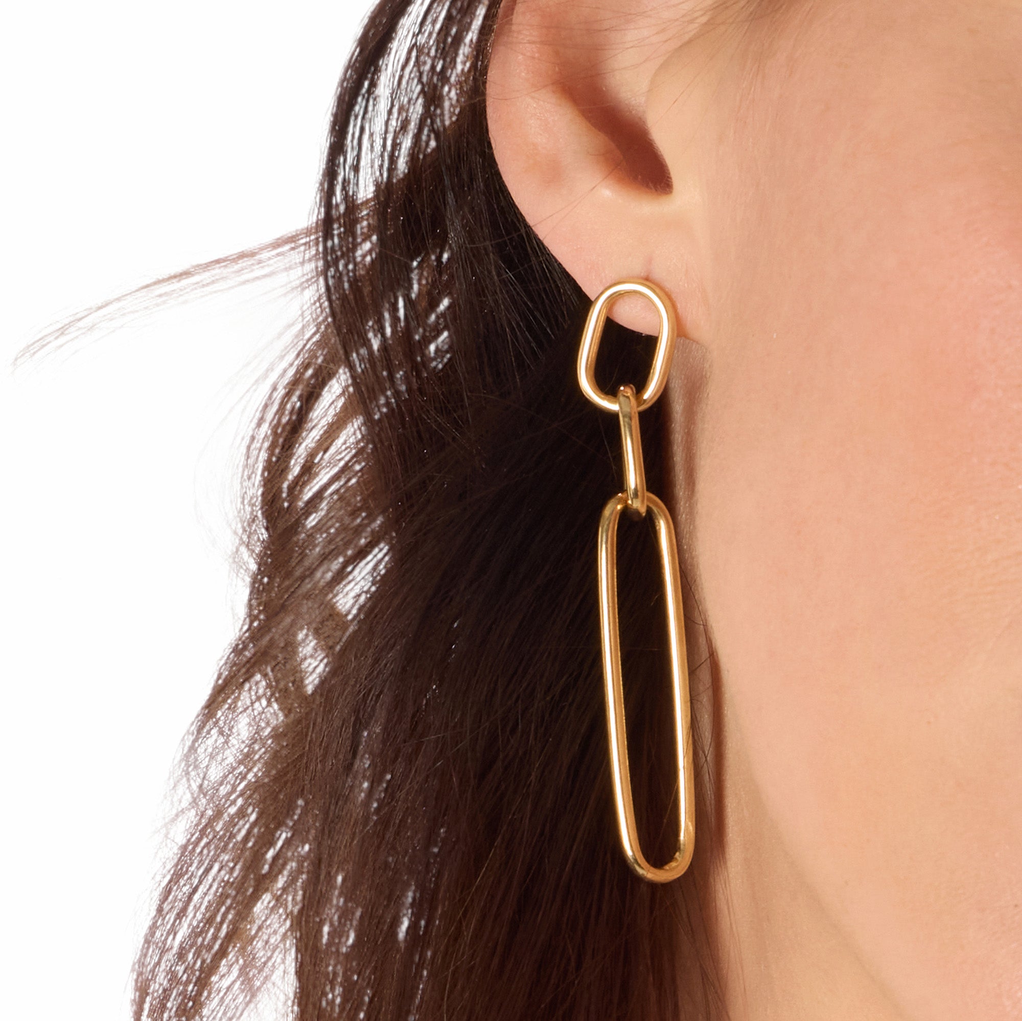 Triple Link Drop Earring