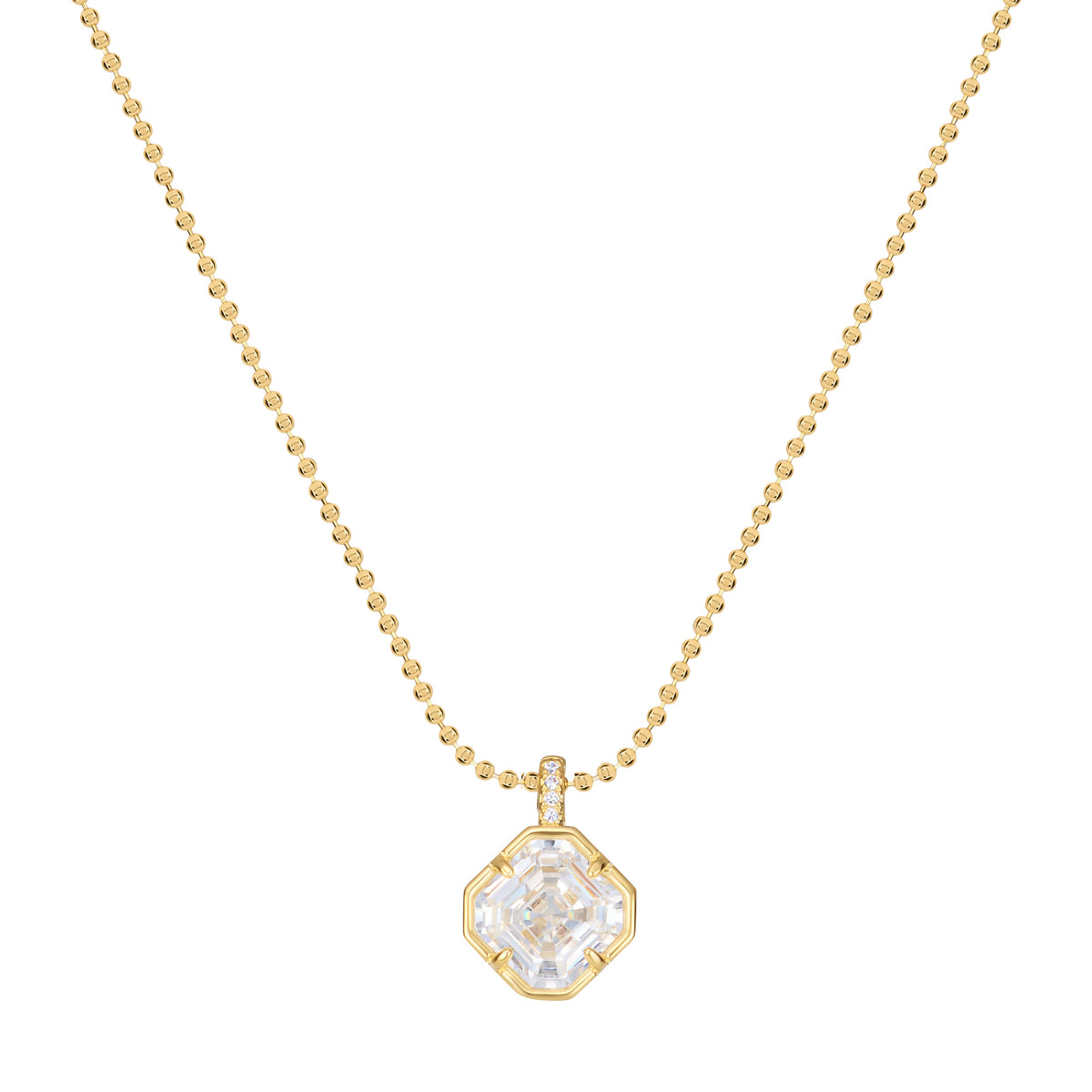 Alessia Square Bezel Necklace