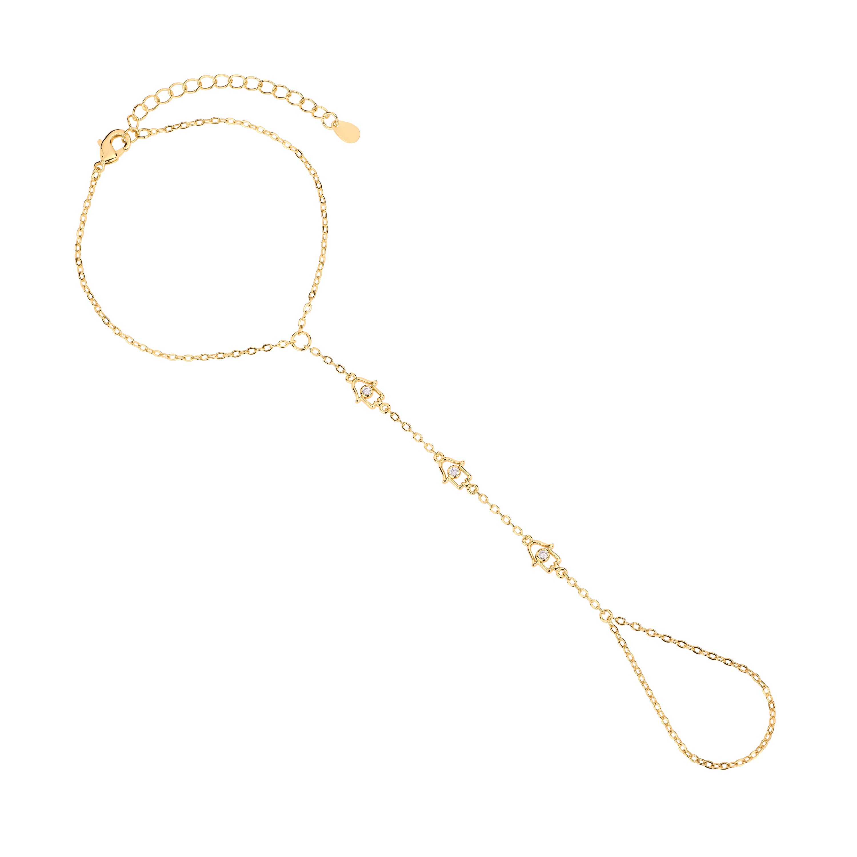 The Trio Evil Eye Hand Chain