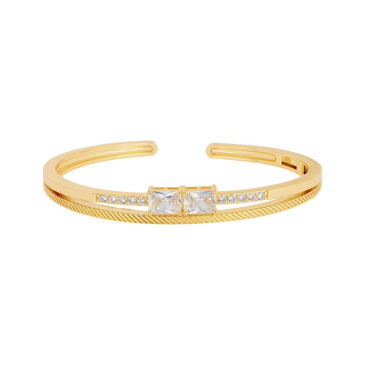 Alessia Classic Baguette Cuff Bracelet
