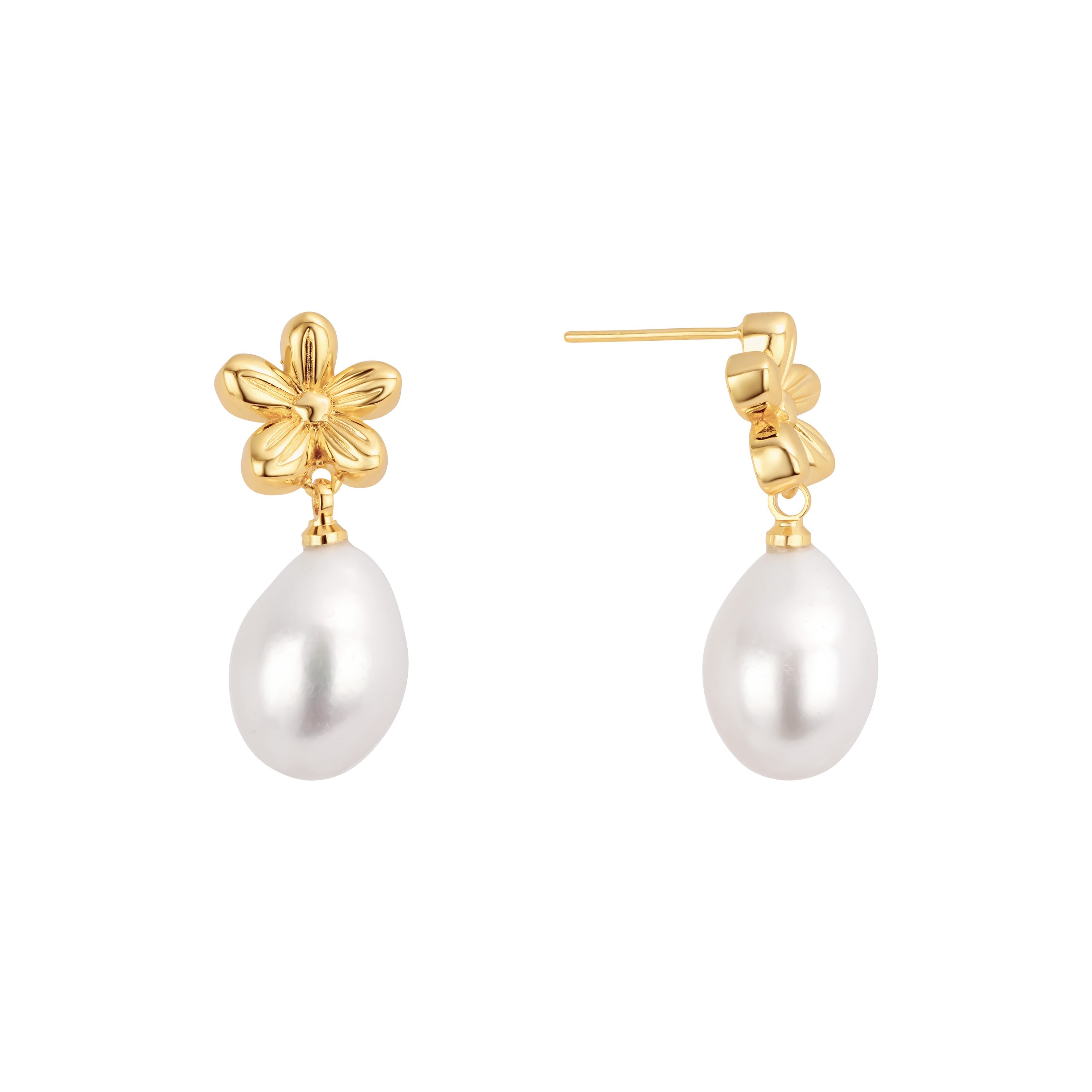 Wildflower Pearl Drop Earrings