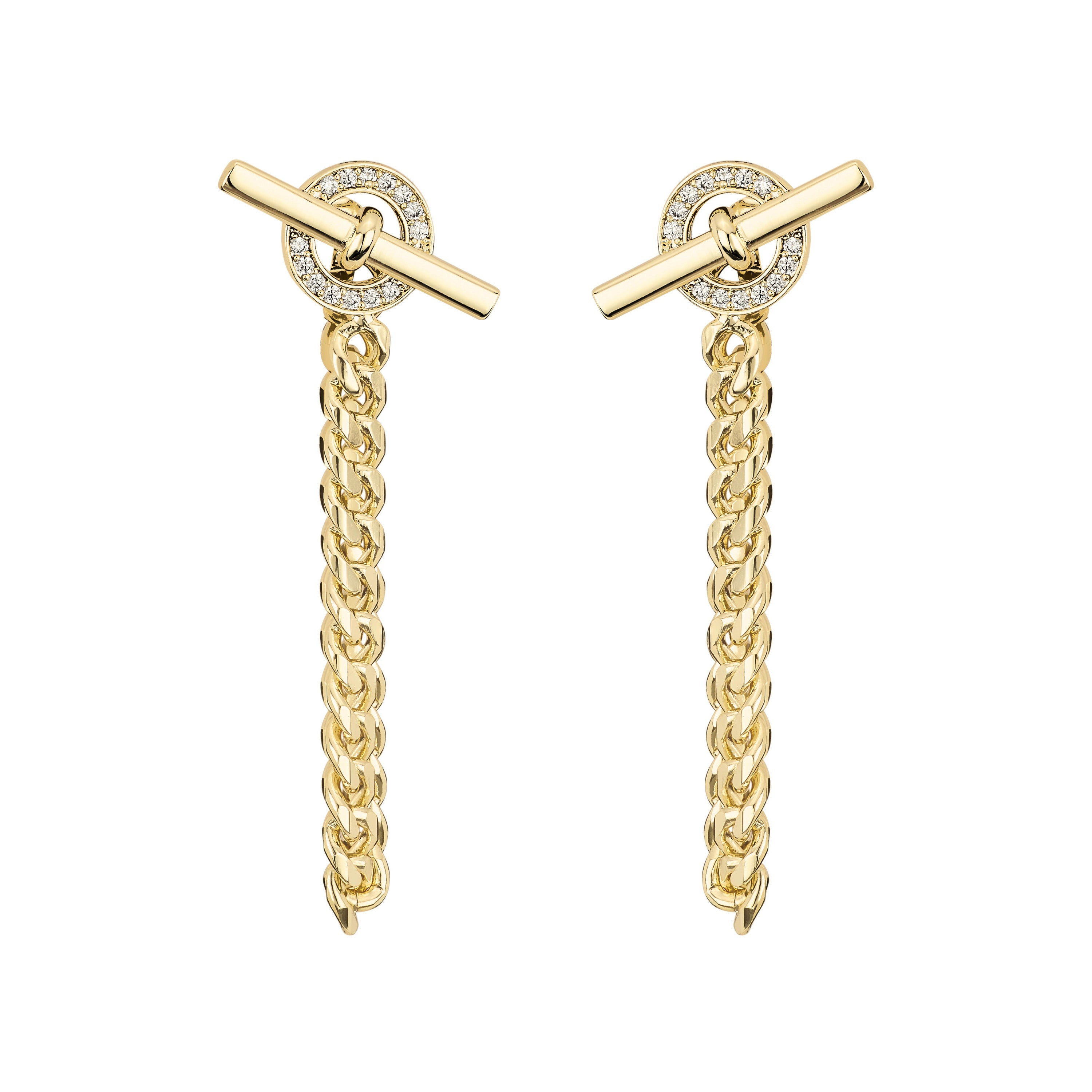 Pavé Toggle Chain Earrings