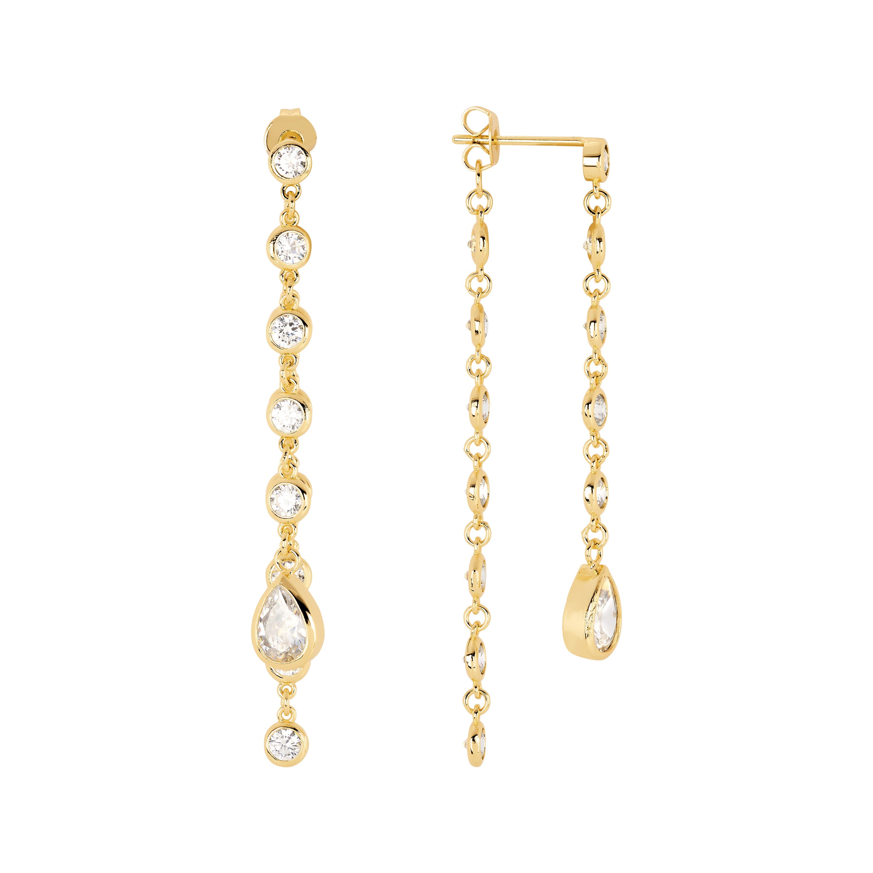 Sierra Bezel Drop Earrings