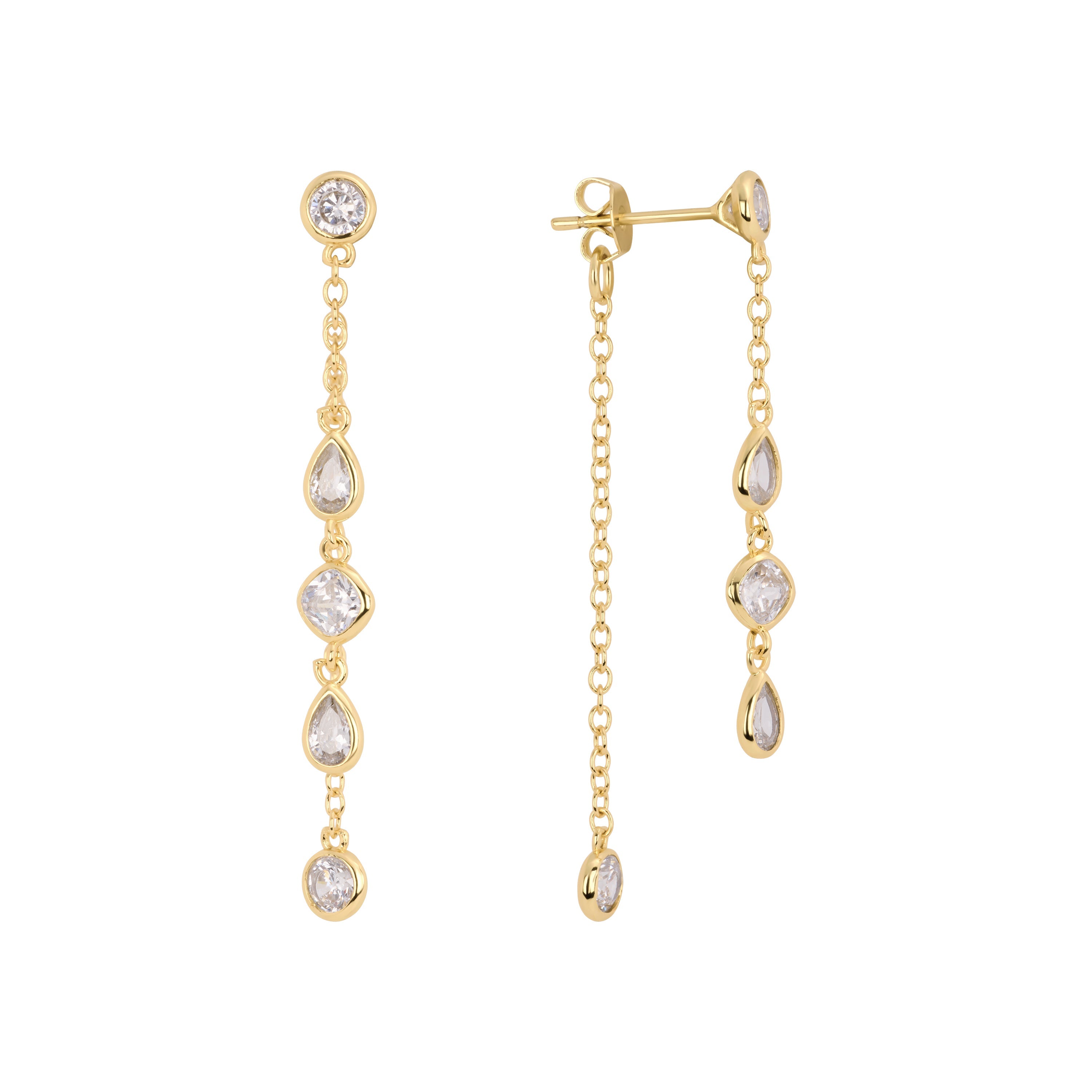Solenne Round Cascade Earrings