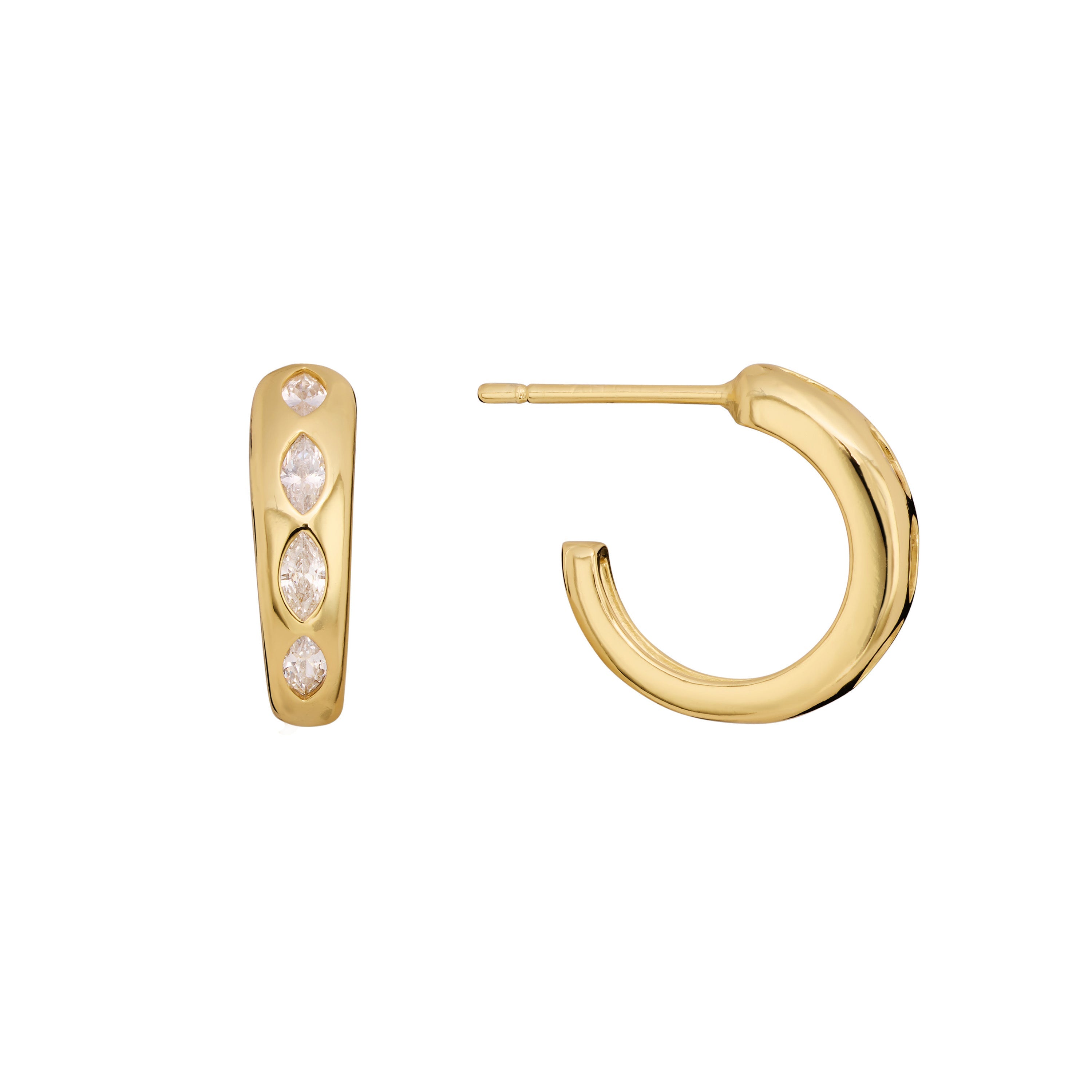 Marquise Glow Hoop Earrings