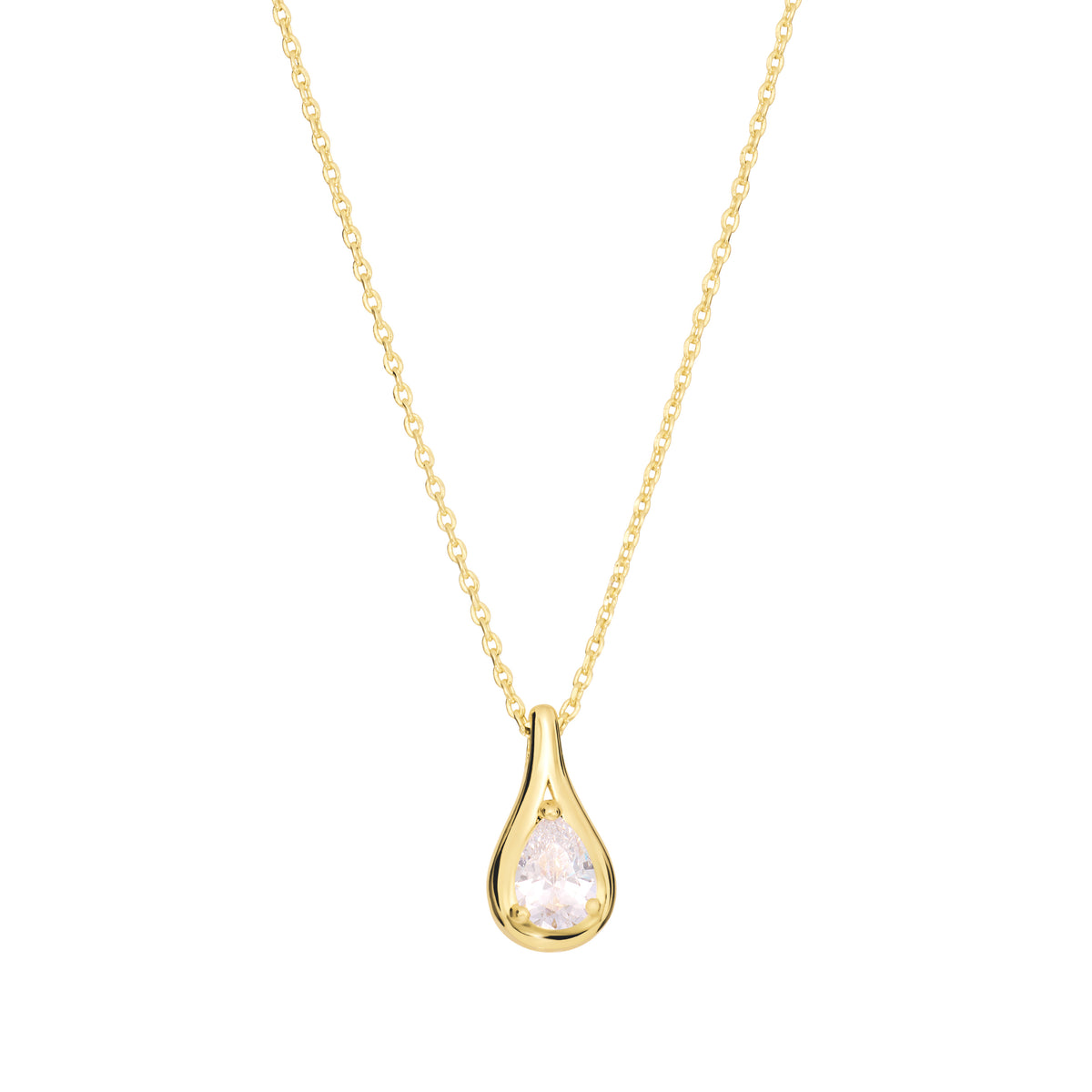 Fiore Teardrop Pendant Necklace