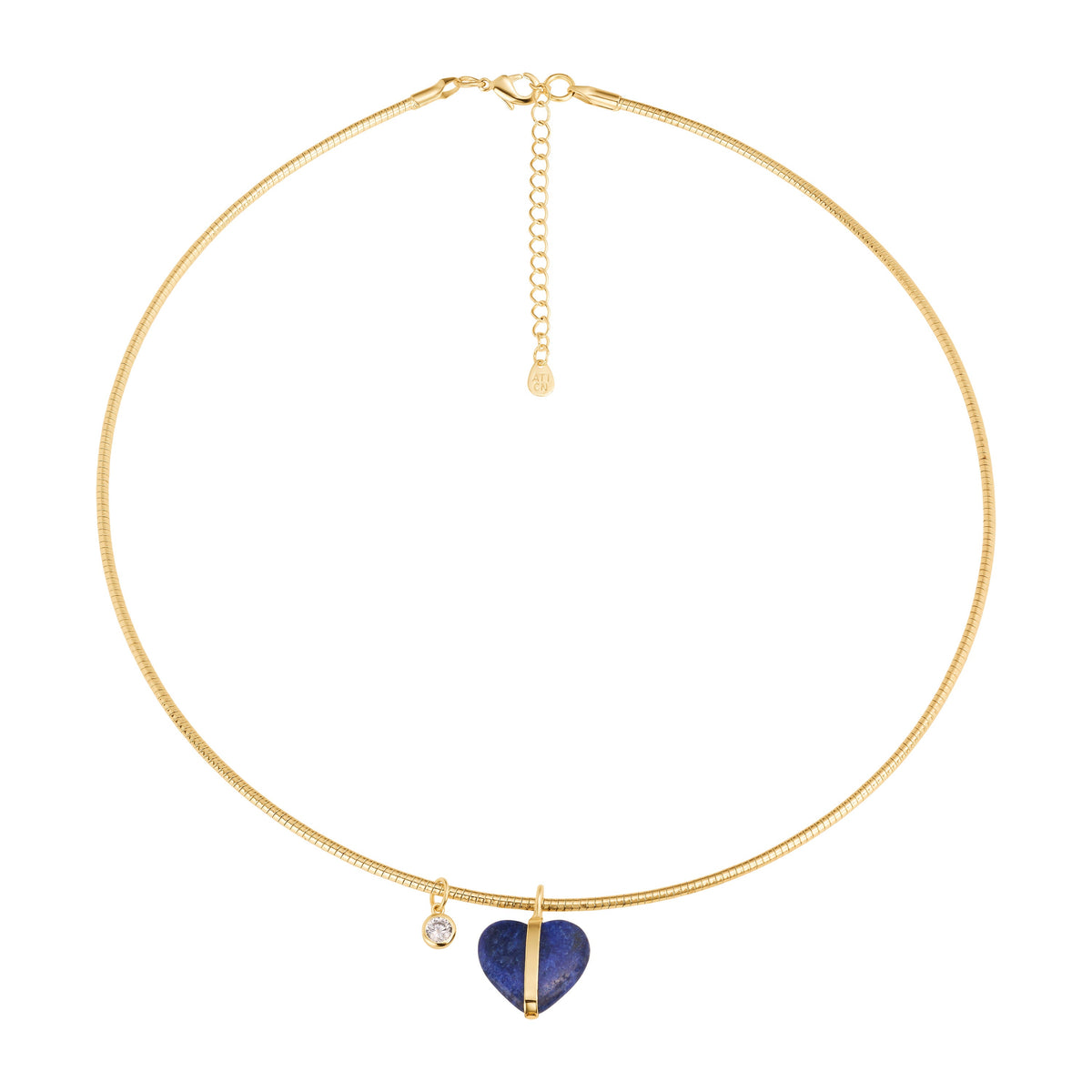 Amara Lapis Heart Collar Necklace