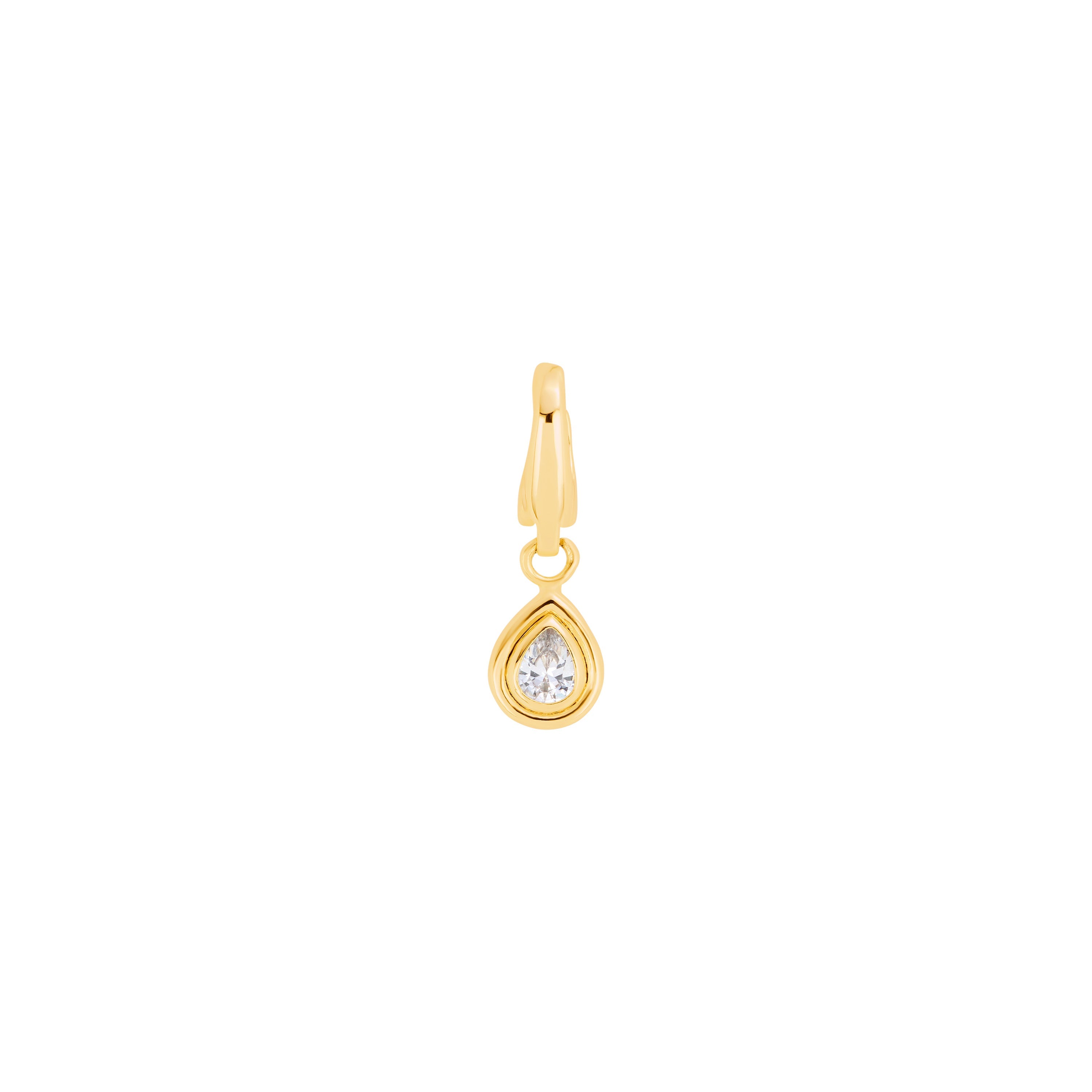Mini Bezel Teardrop Charm