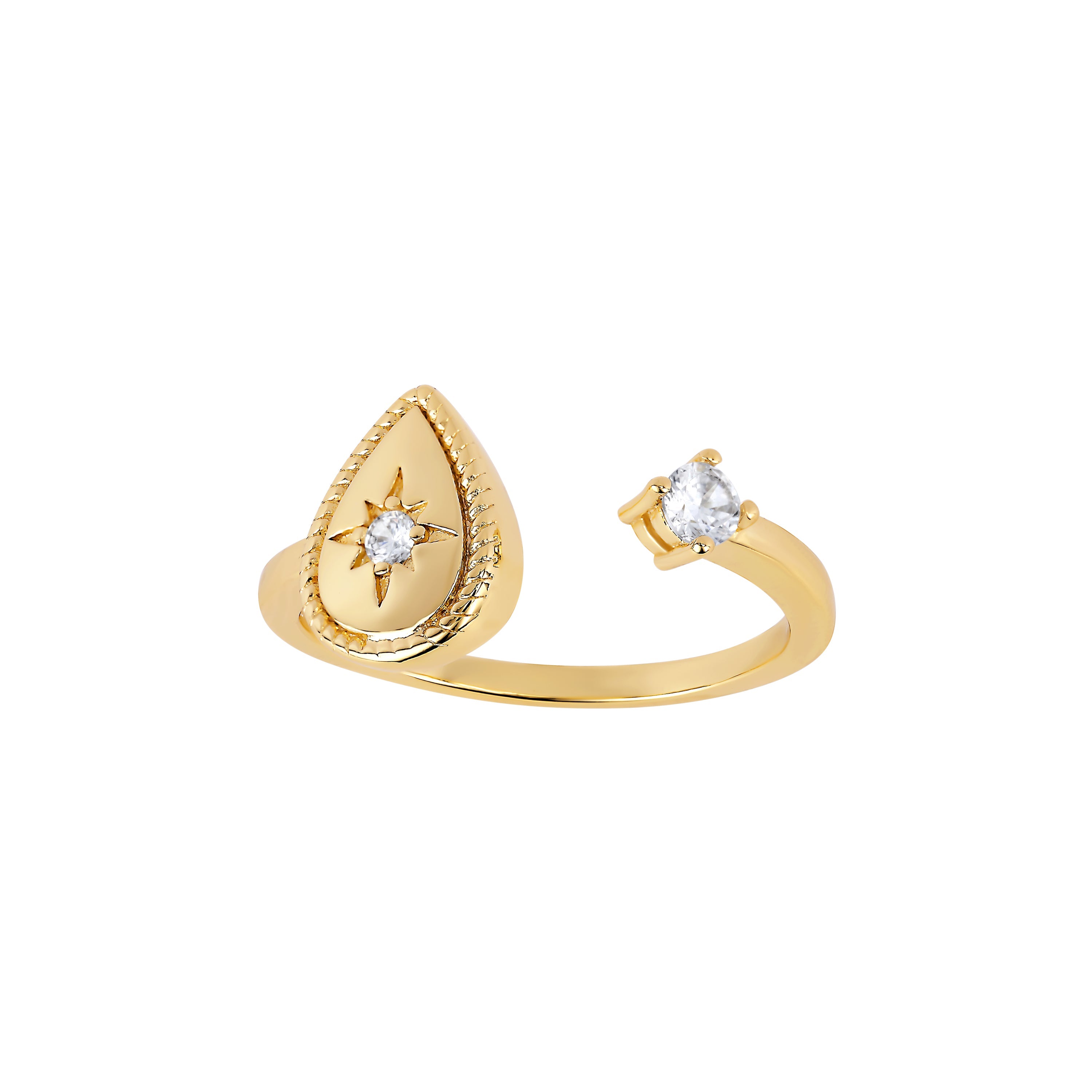 North Star Pear Ring
