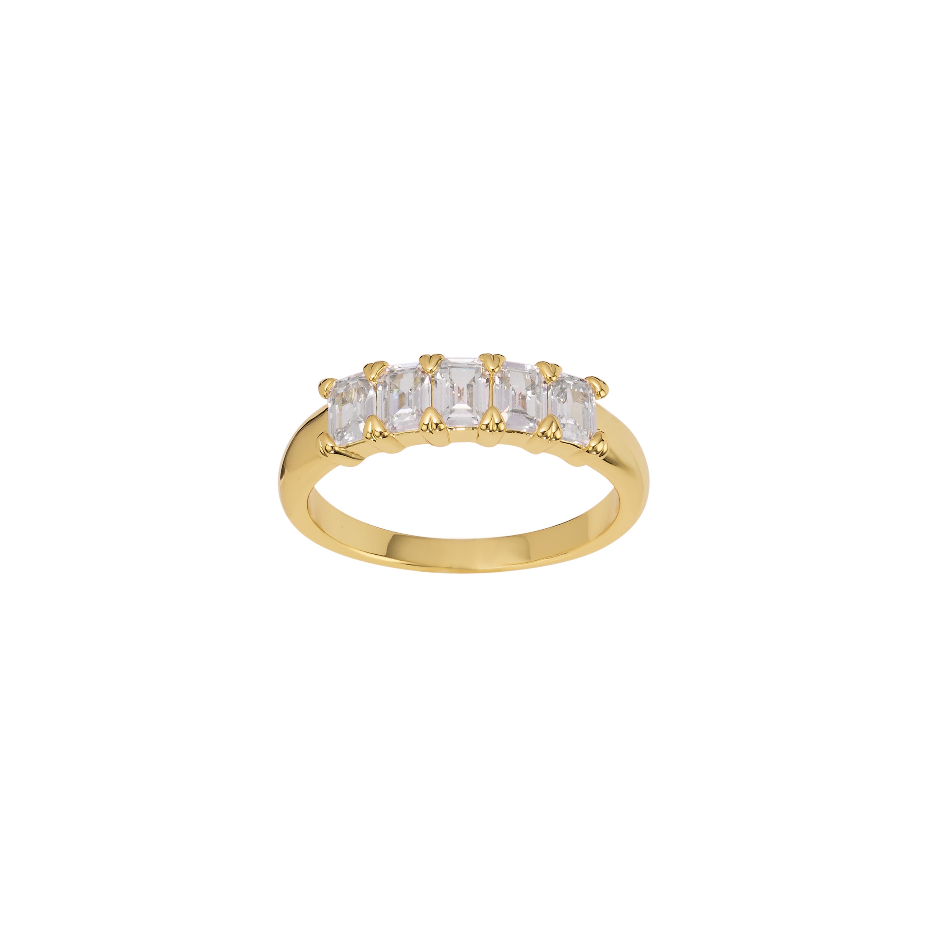 The Mini Baguette Saddle Ring