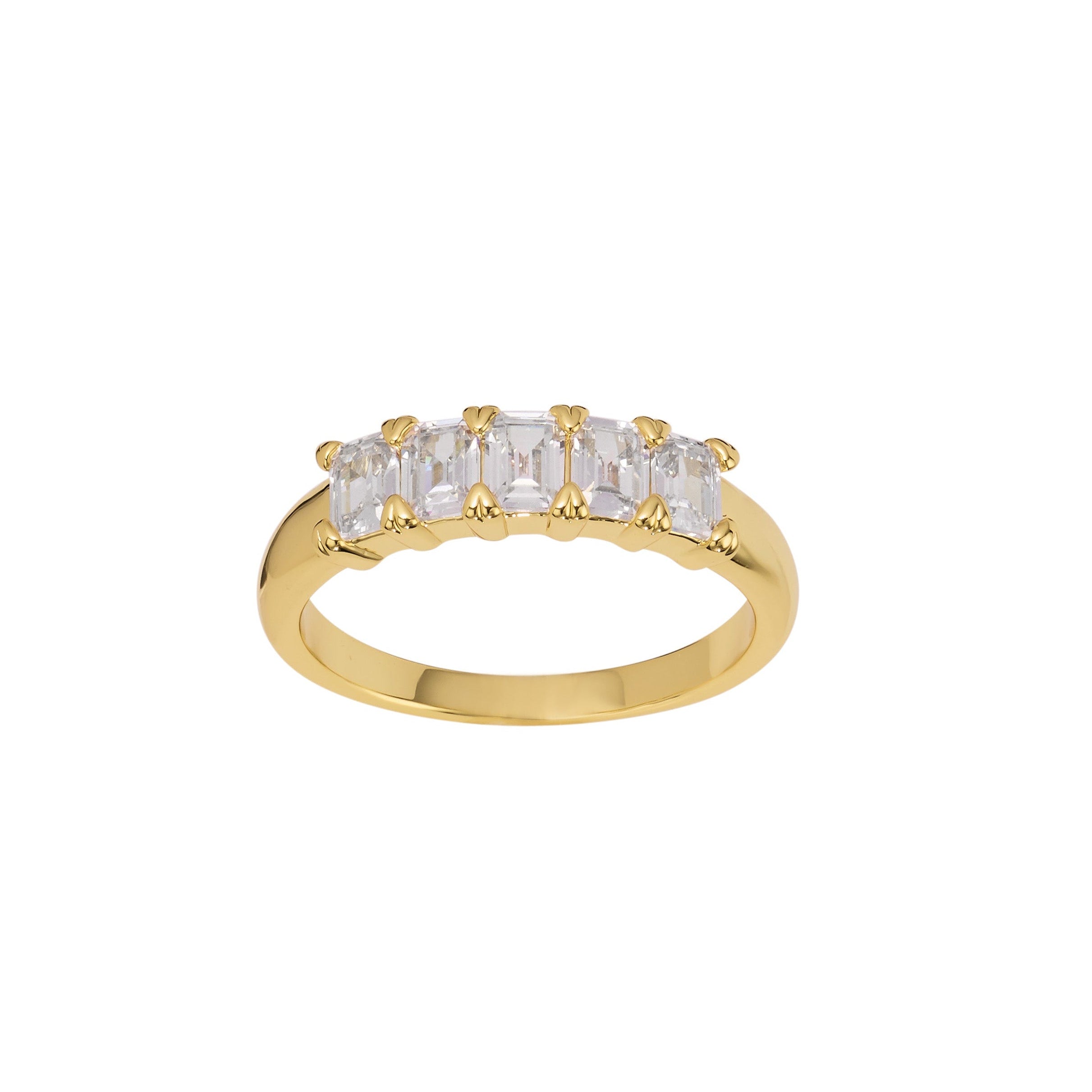 The Mini Baguette Saddle Ring