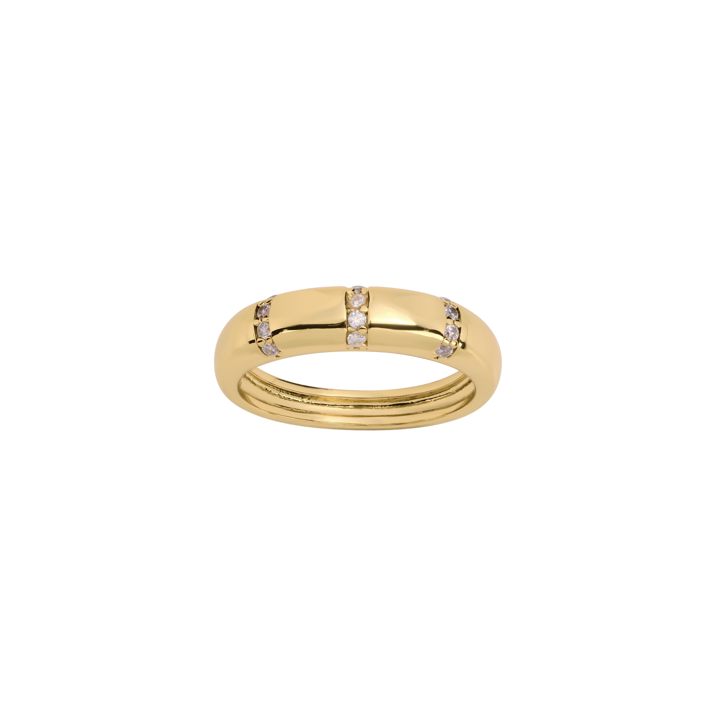 Sculpted Pavé Band Ring
