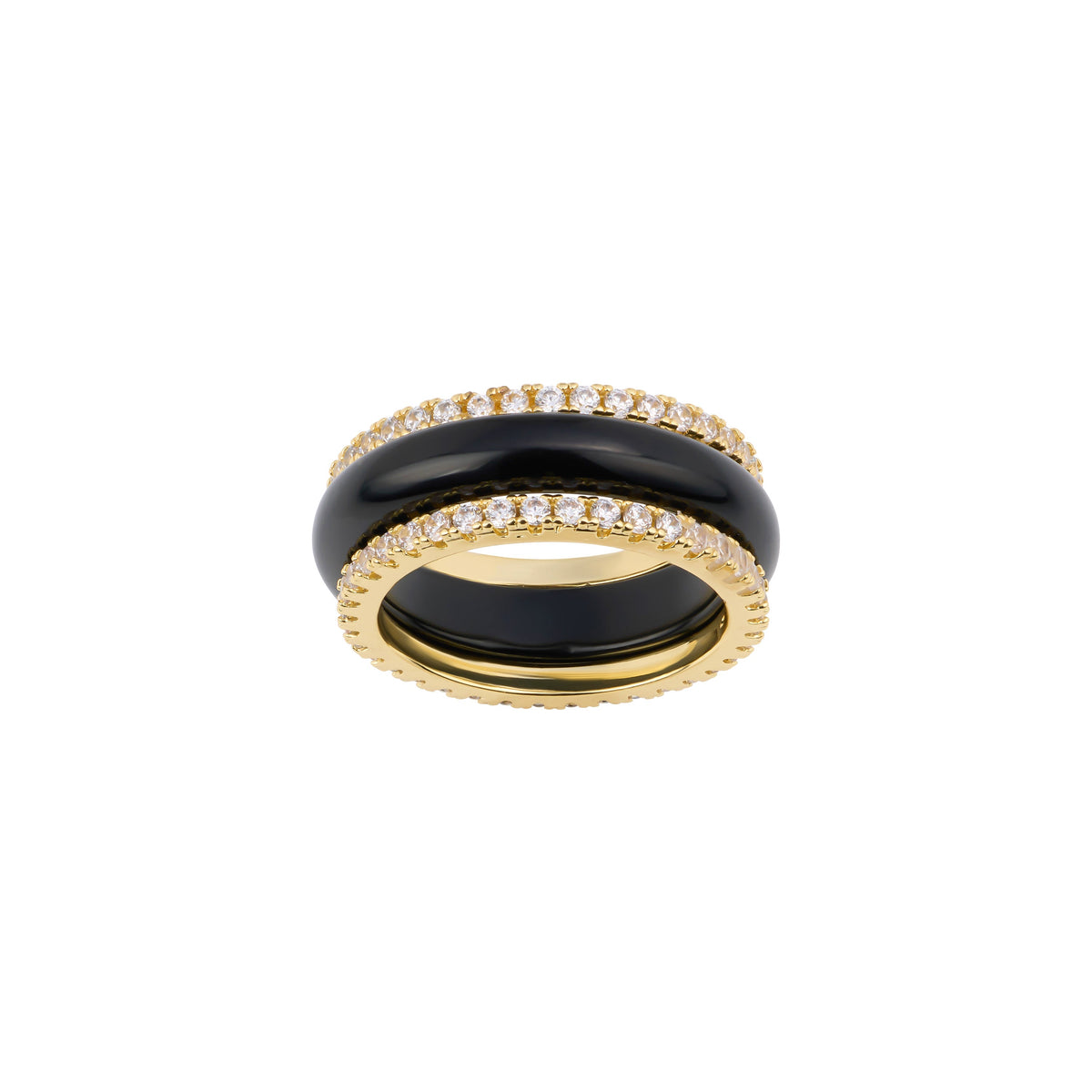 Nior Onyx Trio Ring