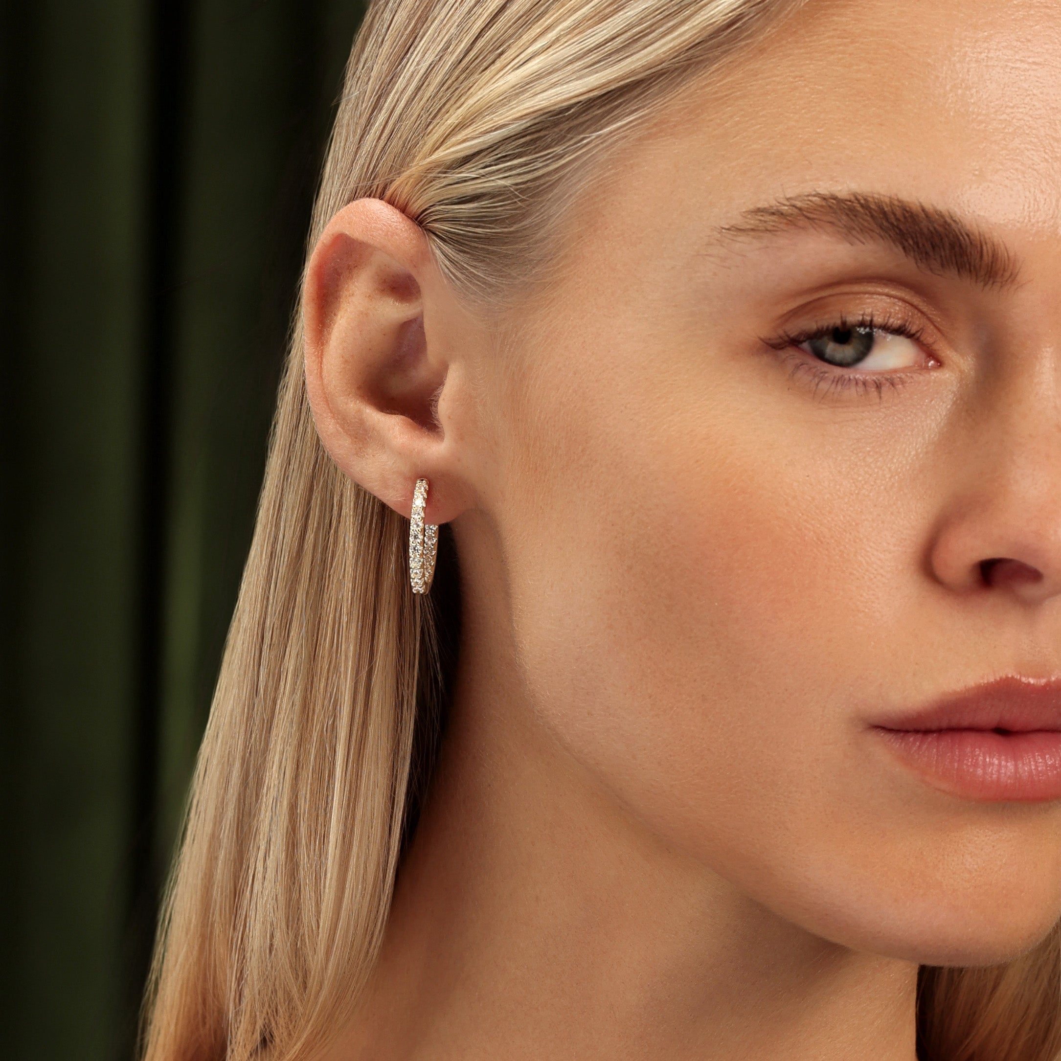 The Eternal Pavé Huggies