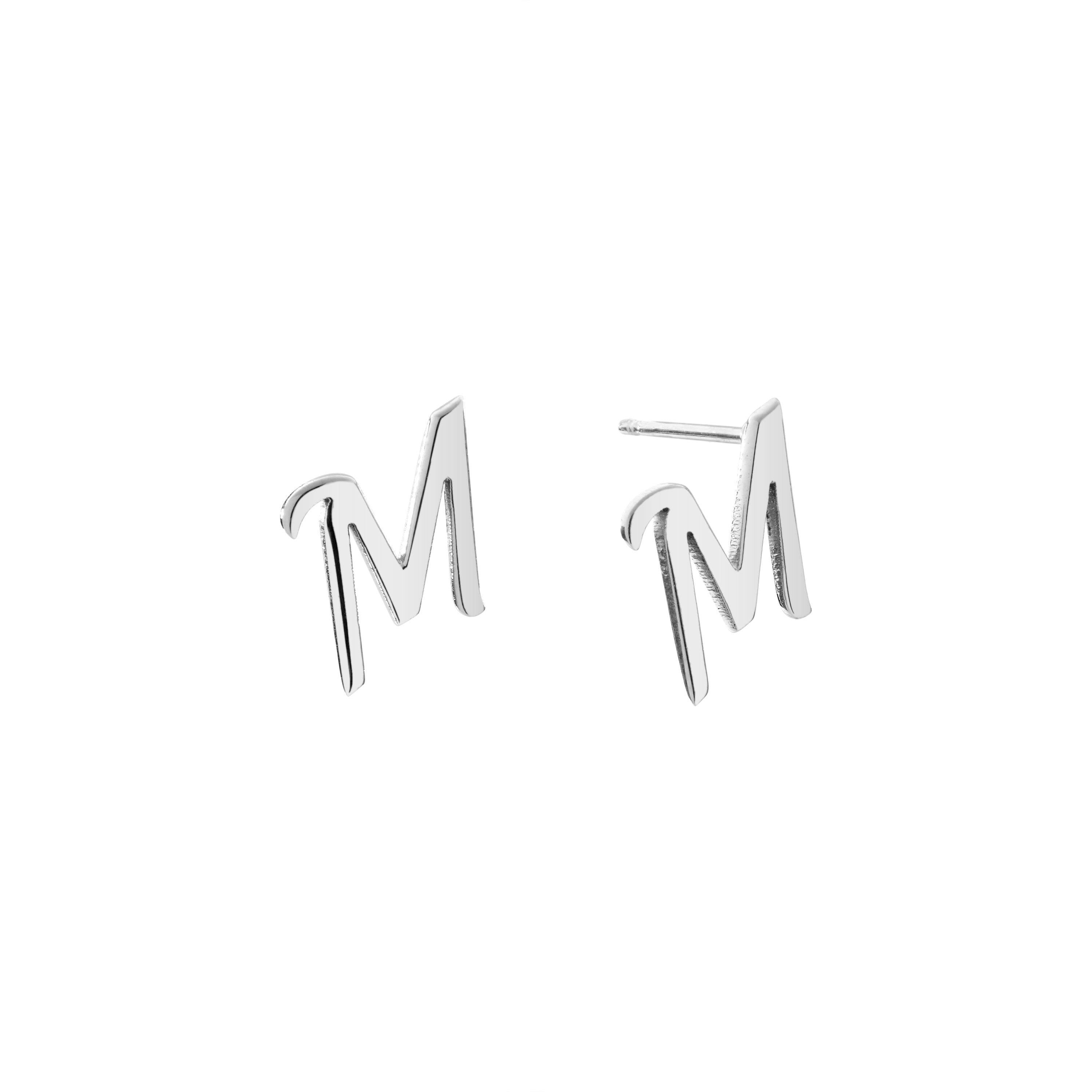 Initial Stud Earrings