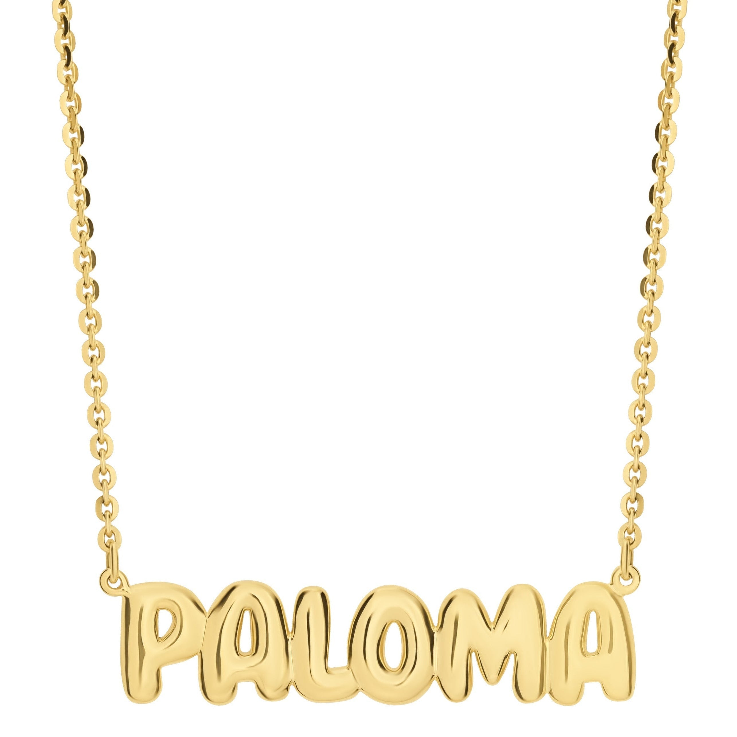 Bubble Letter Name Necklace