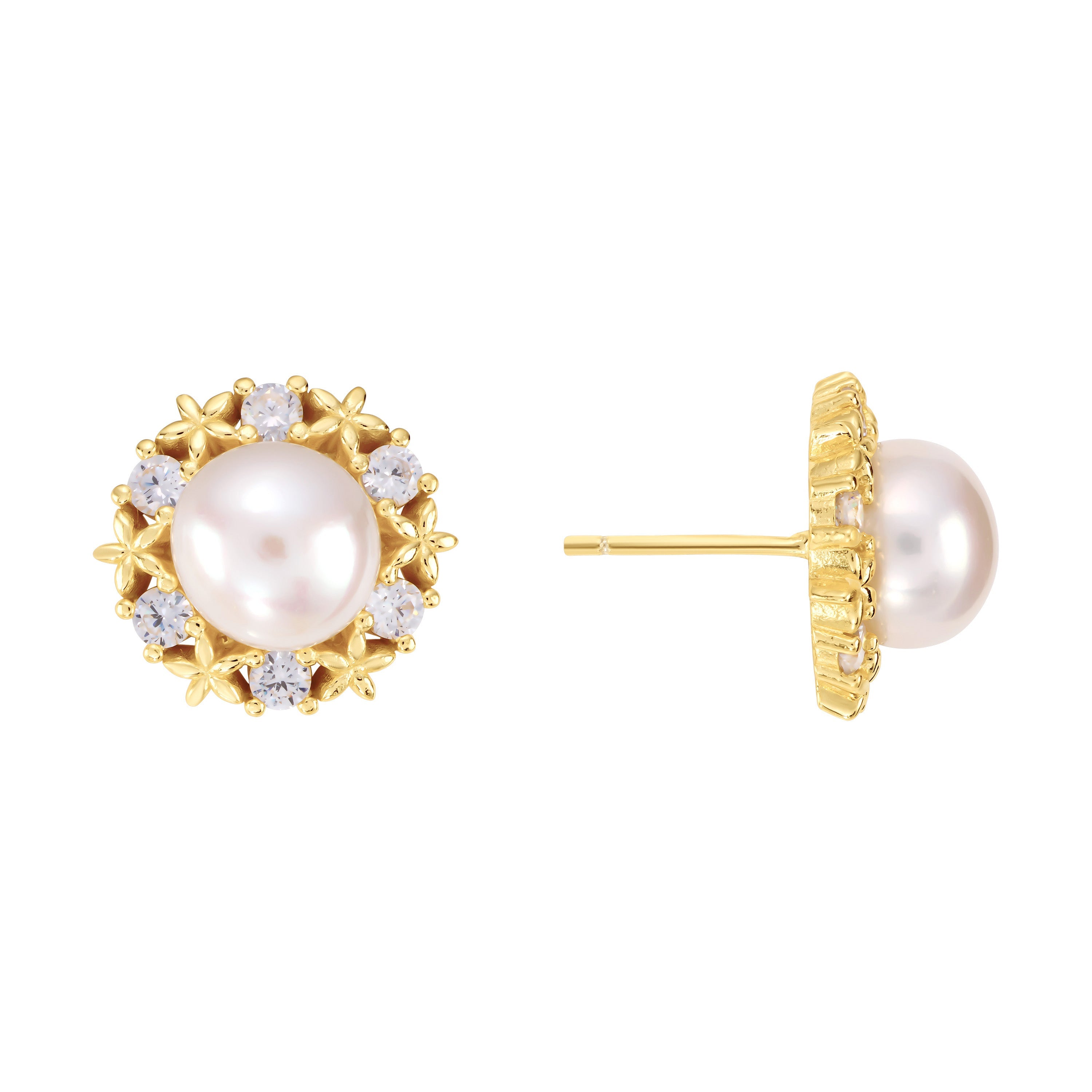 Radiance Pearl Stud Earrings