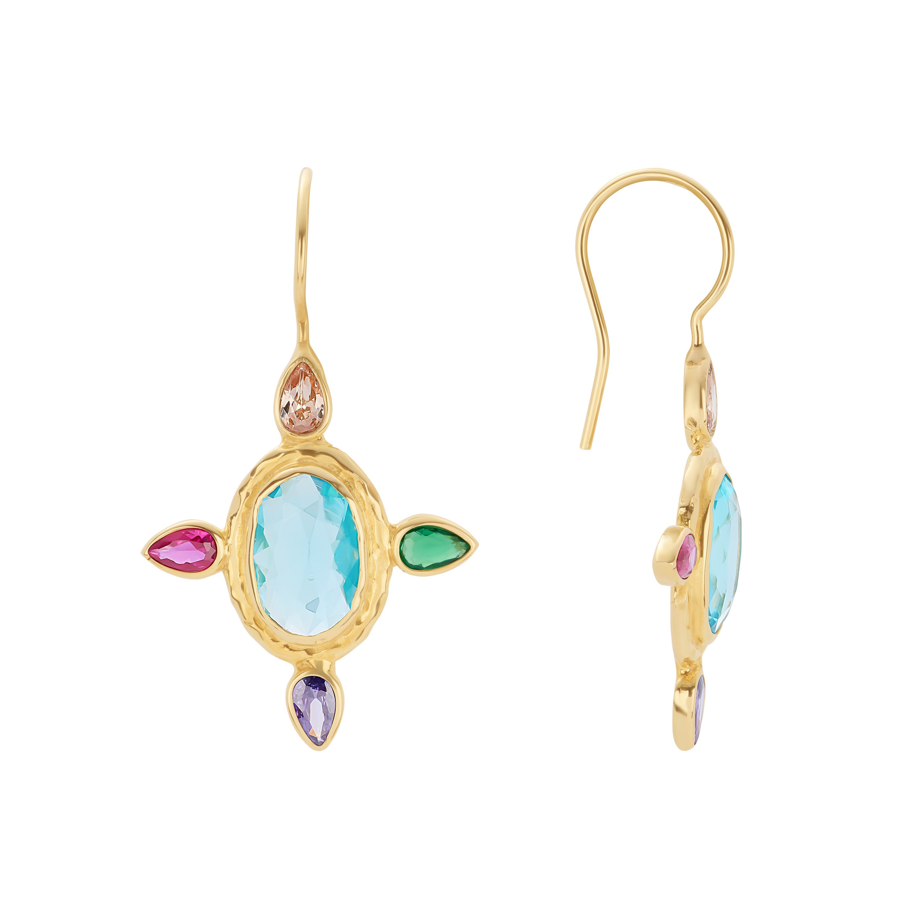 Azure Radiance Drop Earrings