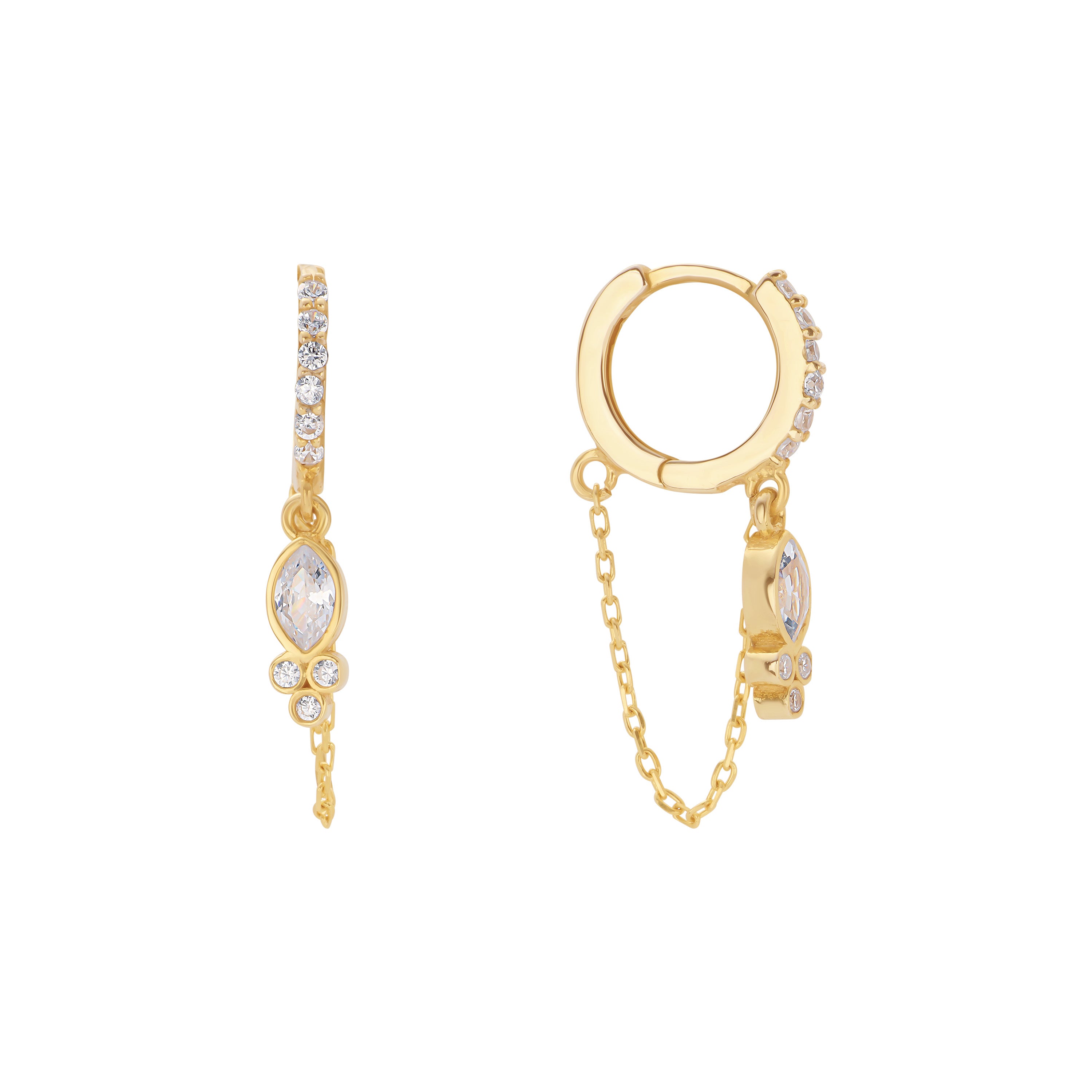 Palatino Huggie Chain Drop Earring
