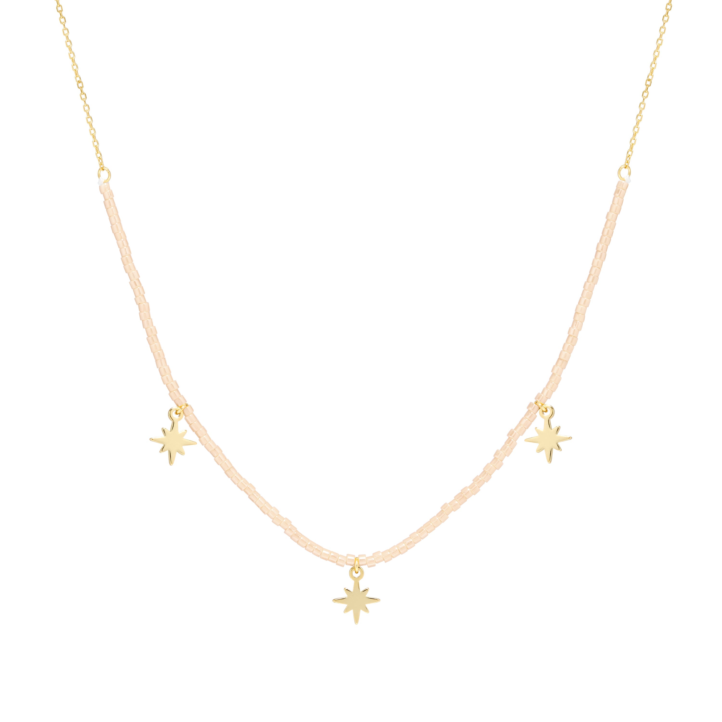 Sunlit Starburst Beaded Necklace