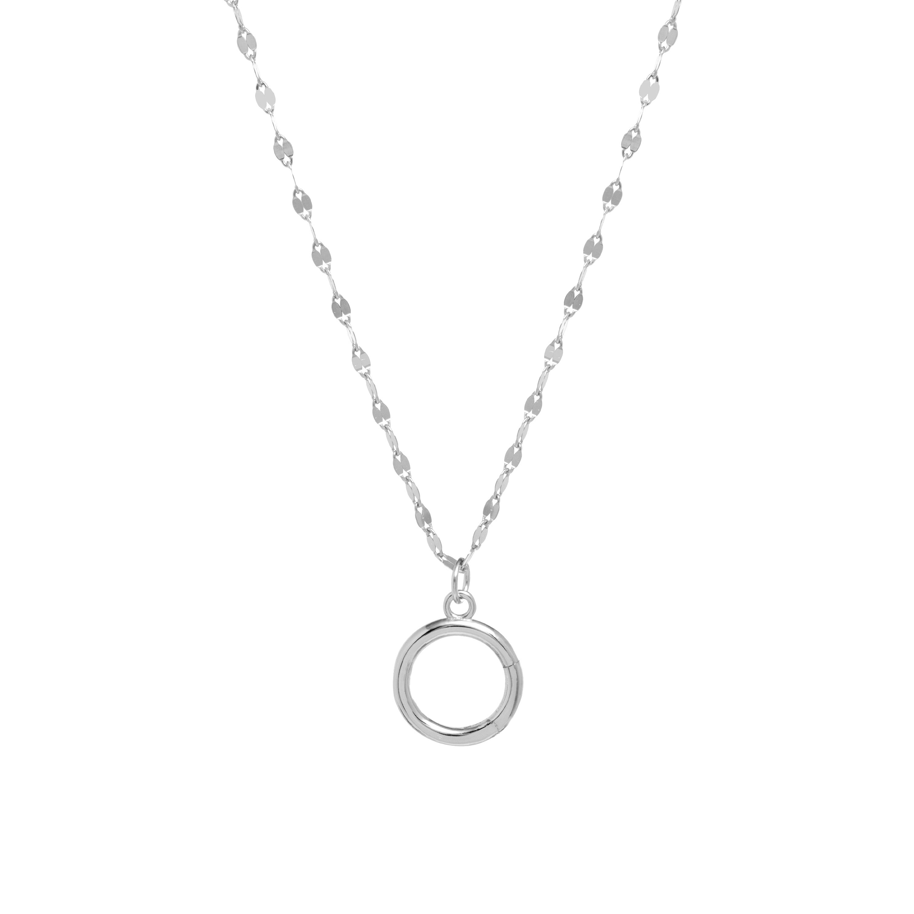Mirror Chain Charm Holder Necklace