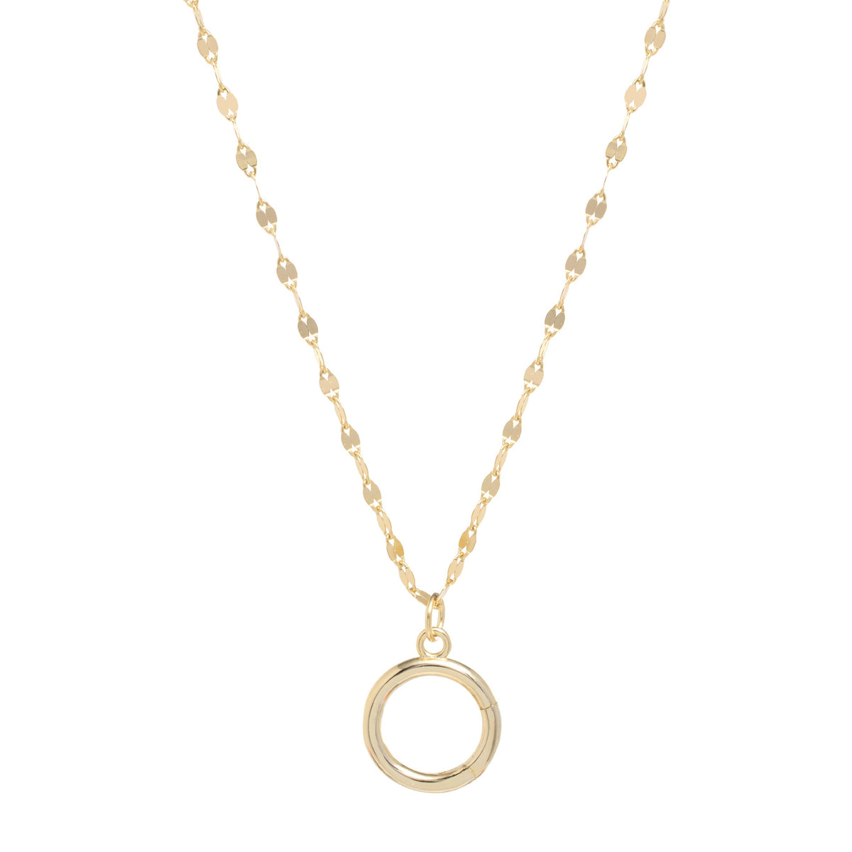 Mirror Chain Charm Holder Necklace