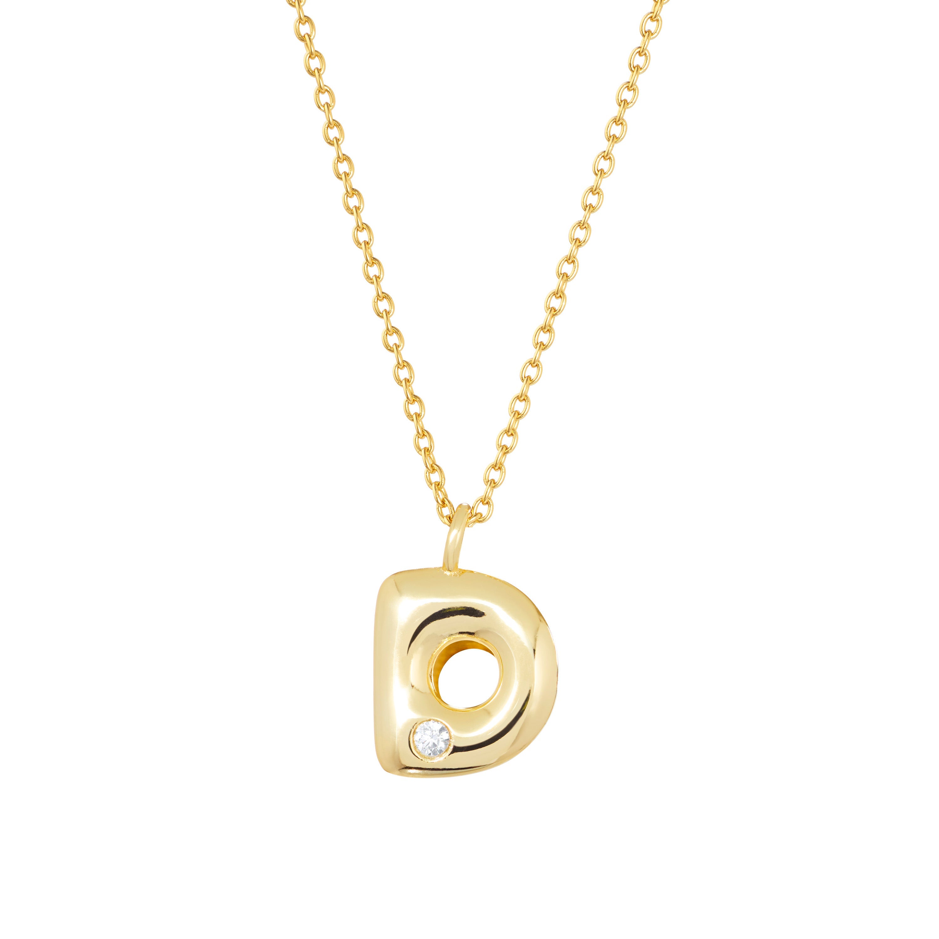 Bubble Initial Necklace