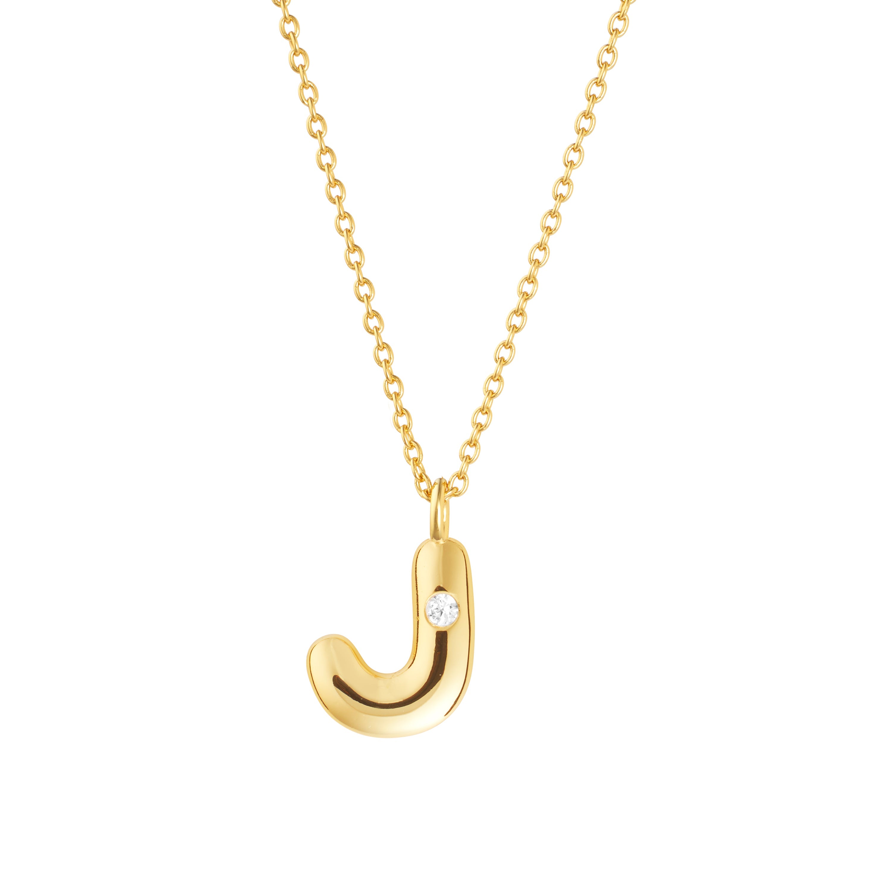 Bubble Initial Necklace