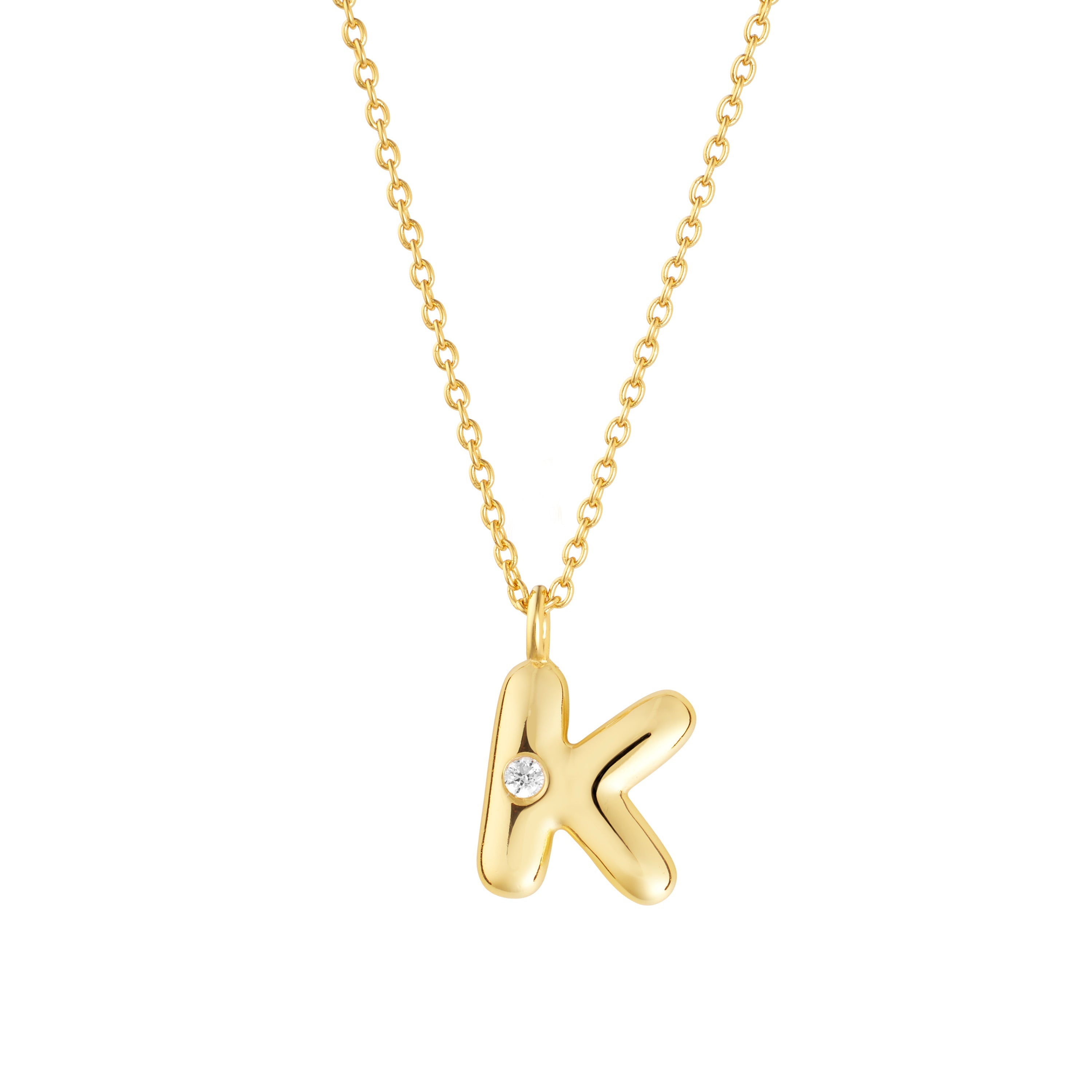 Bubble Initial Necklace