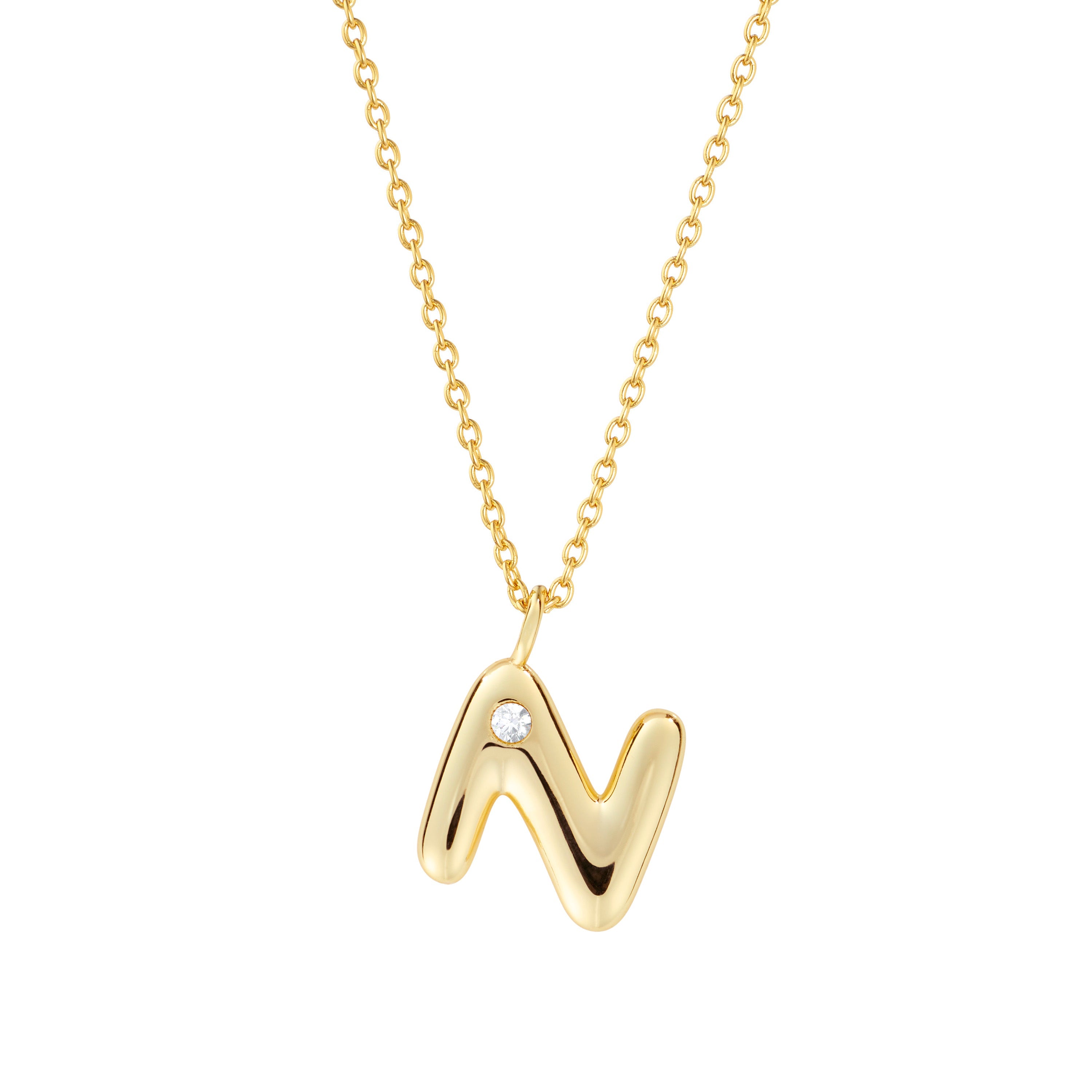 Bubble Initial Necklace