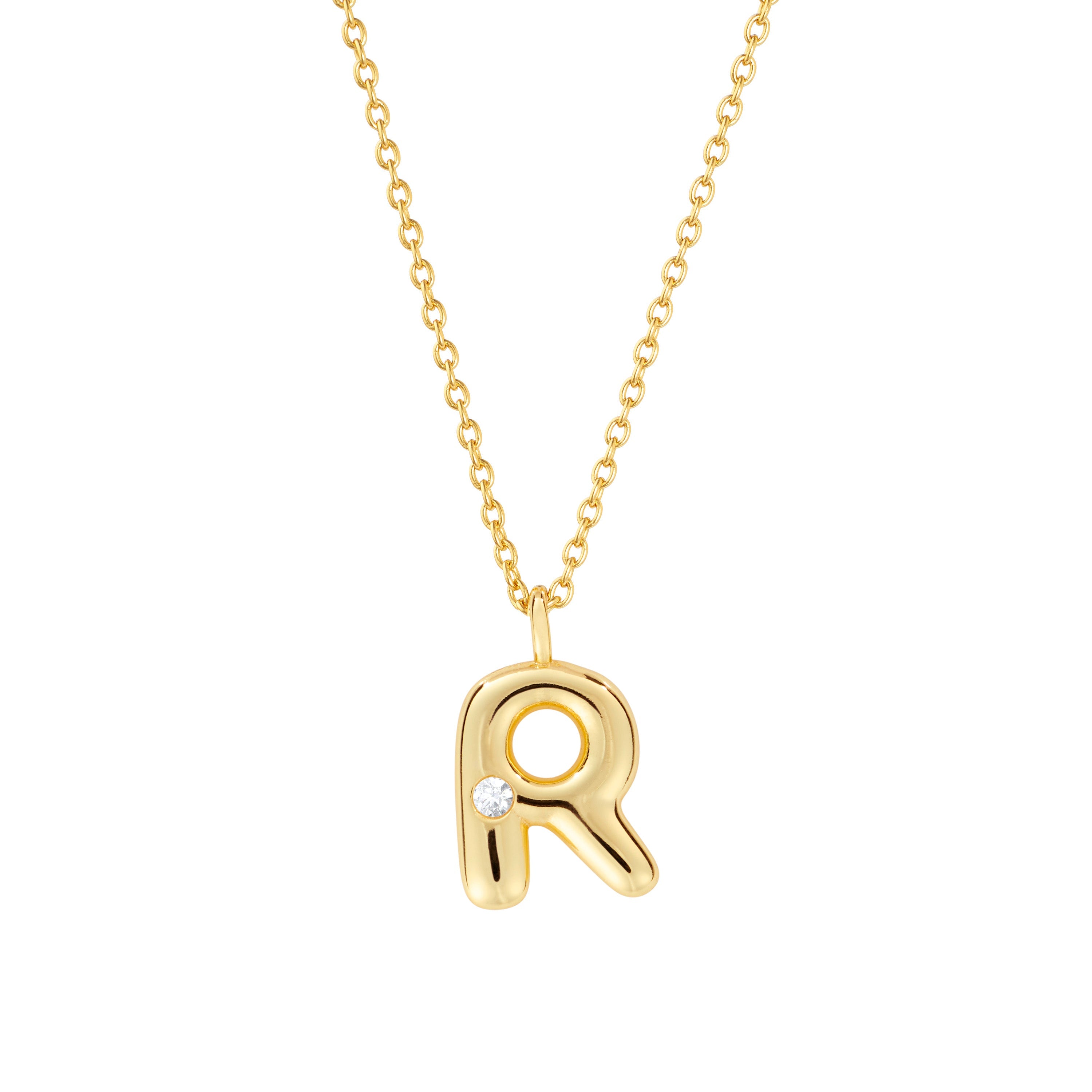 Bubble Initial Necklace